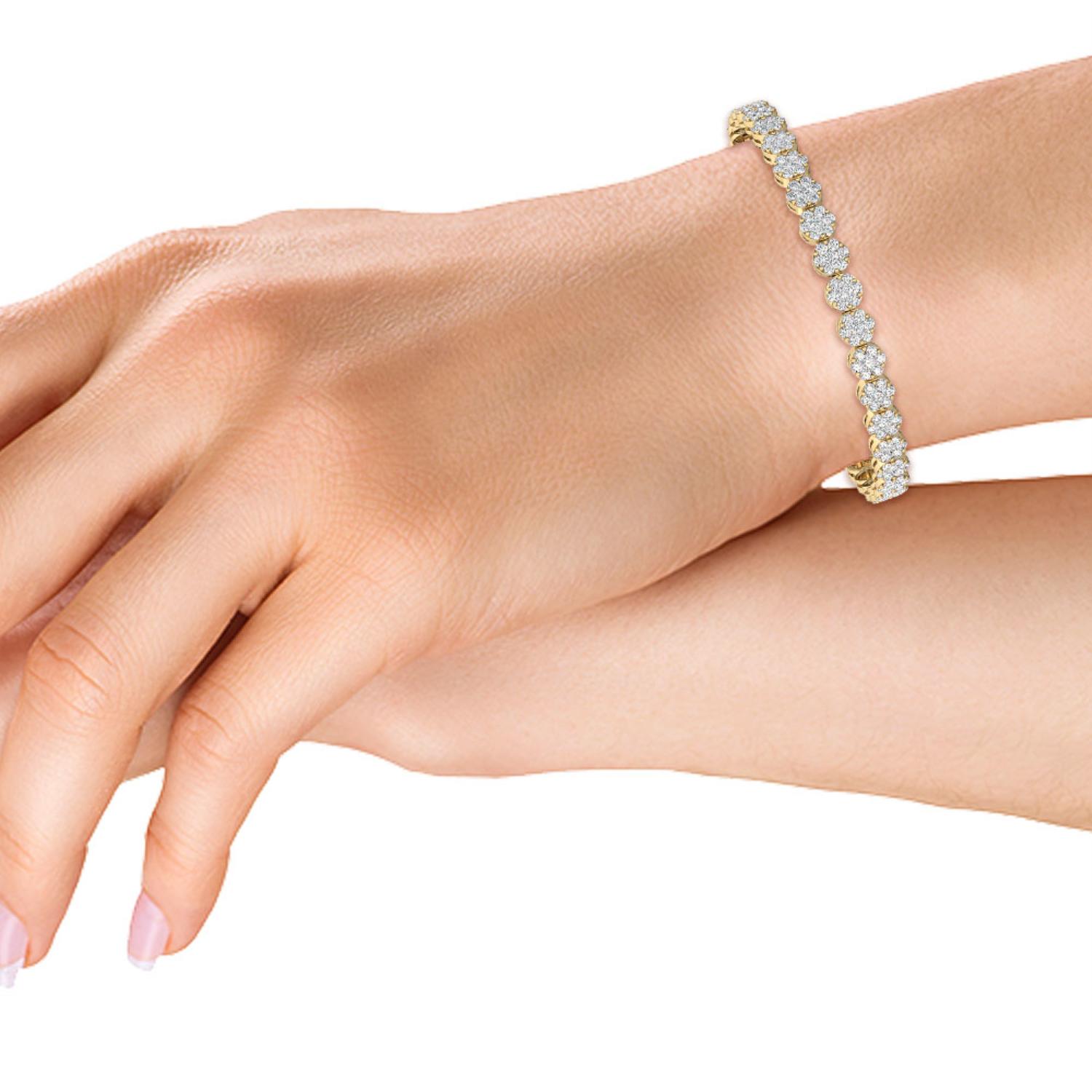 14K Yellow Gold Diamond Bracelet
