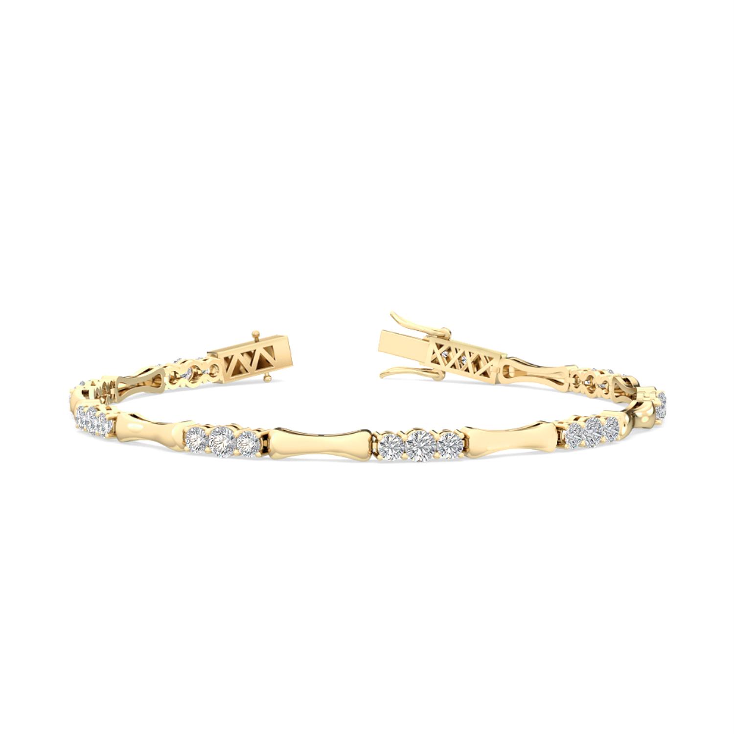14K Yellow Gold Diamond Bracelet