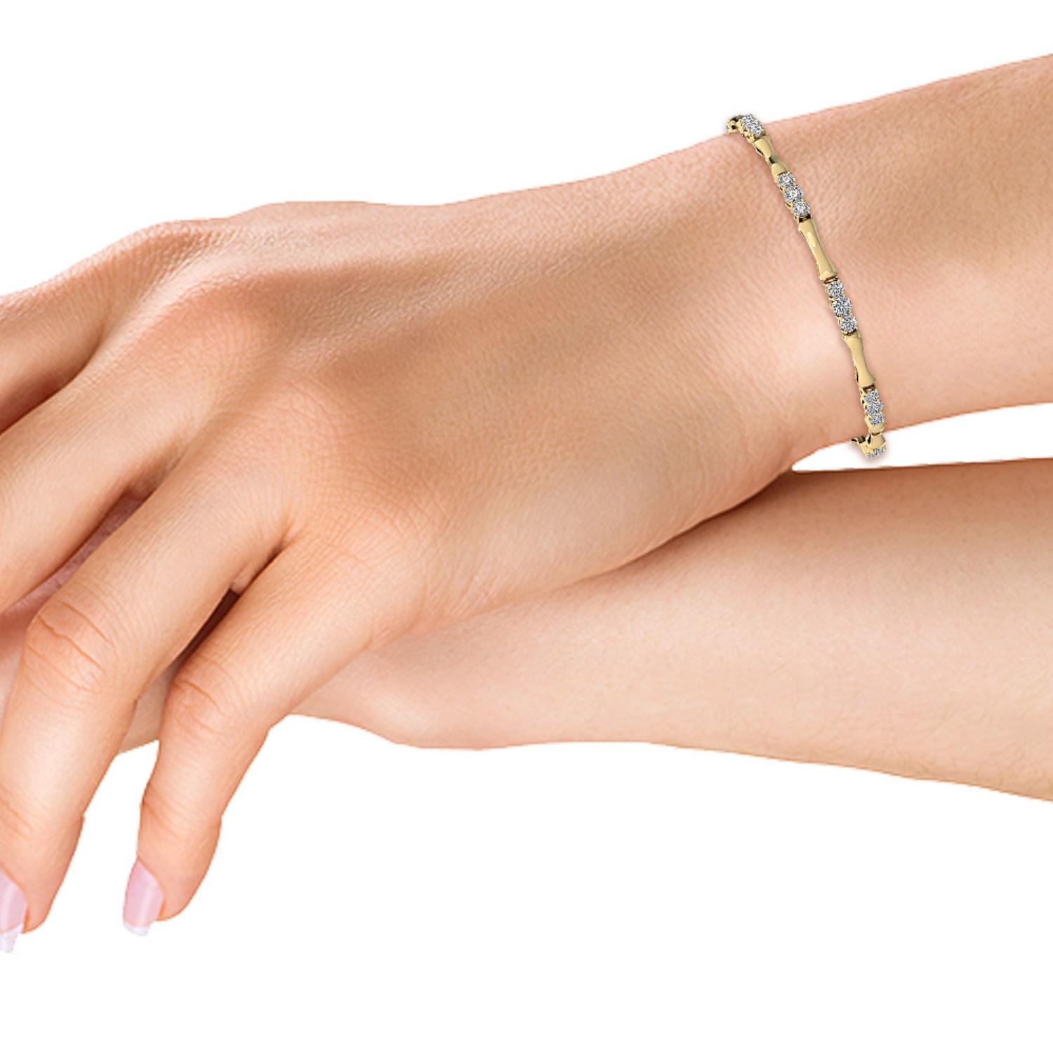 14K Yellow Gold Diamond Bracelet