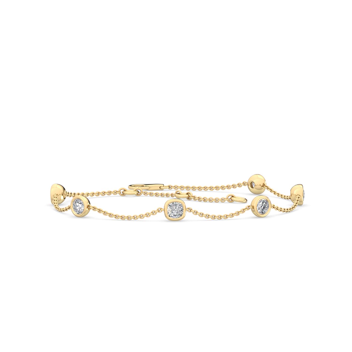 14K Yellow Gold Diamond Bracelet