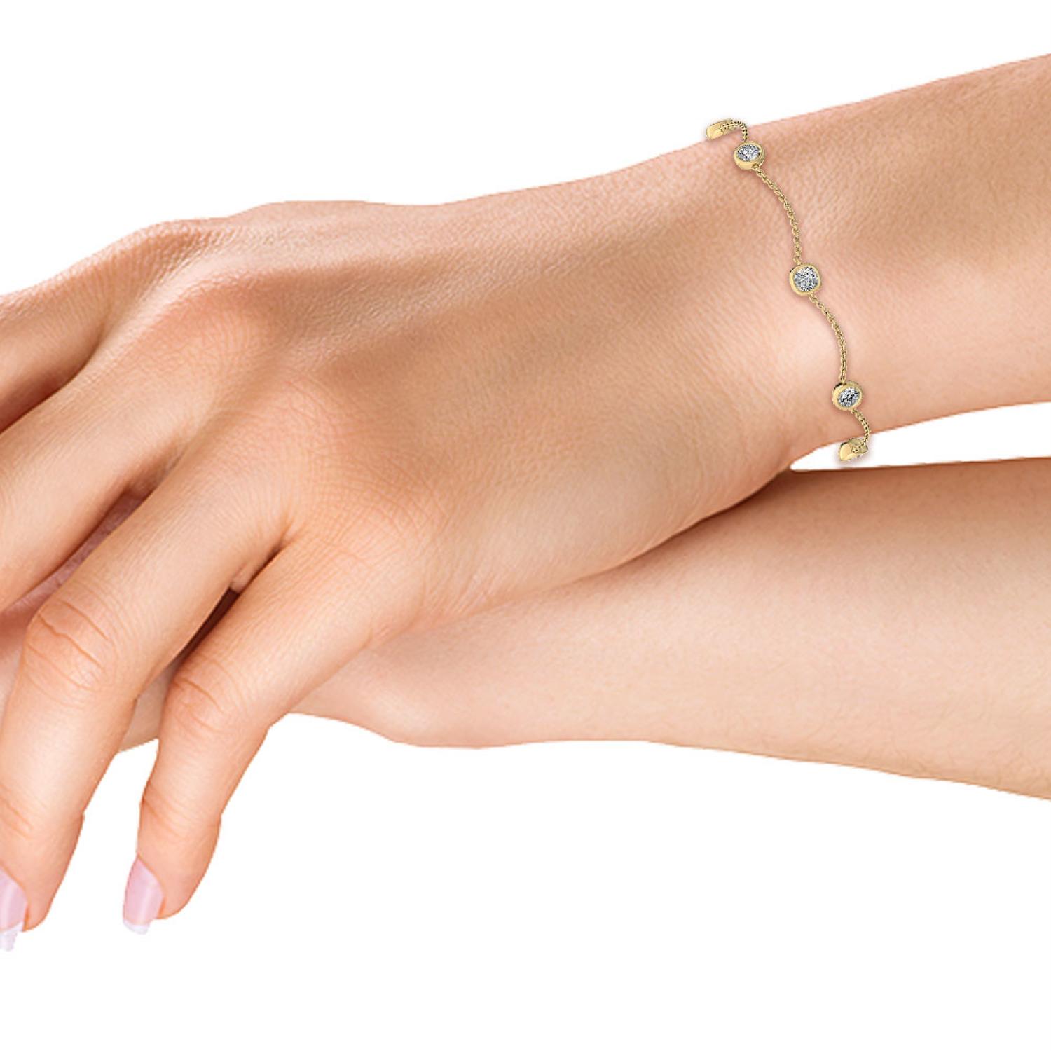 14K Yellow Gold Diamond Bracelet