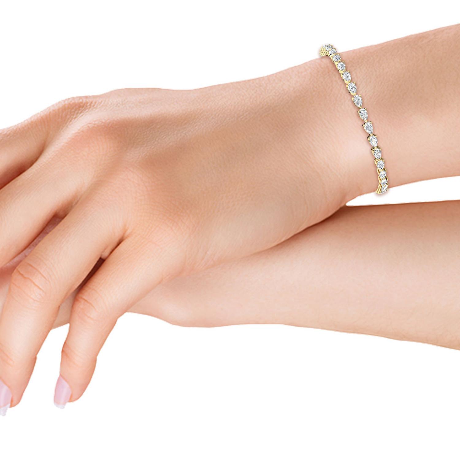 14K Yellow Gold Diamond Bracelet