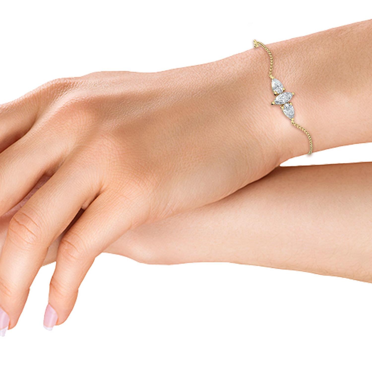 14K Yellow Gold Diamond Bracelet