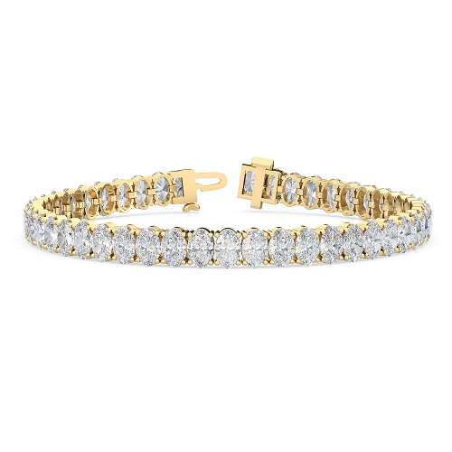 14K Yellow Gold . tw. Oval Cut Diamond Bracelet