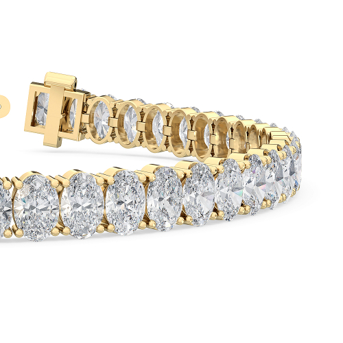14K Yellow Gold . tw. Oval Cut Diamond Bracelet