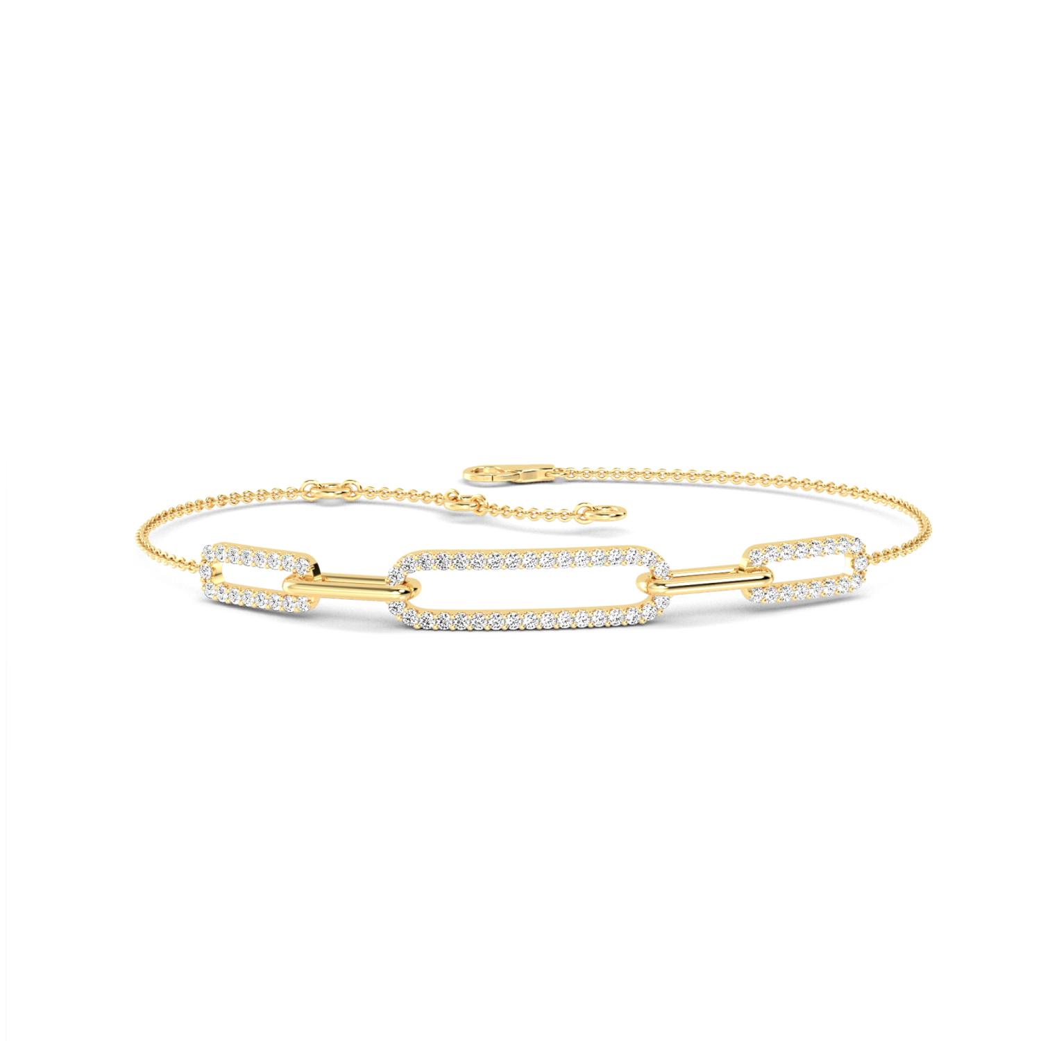 14K Yellow Gold Diamond Bracelet