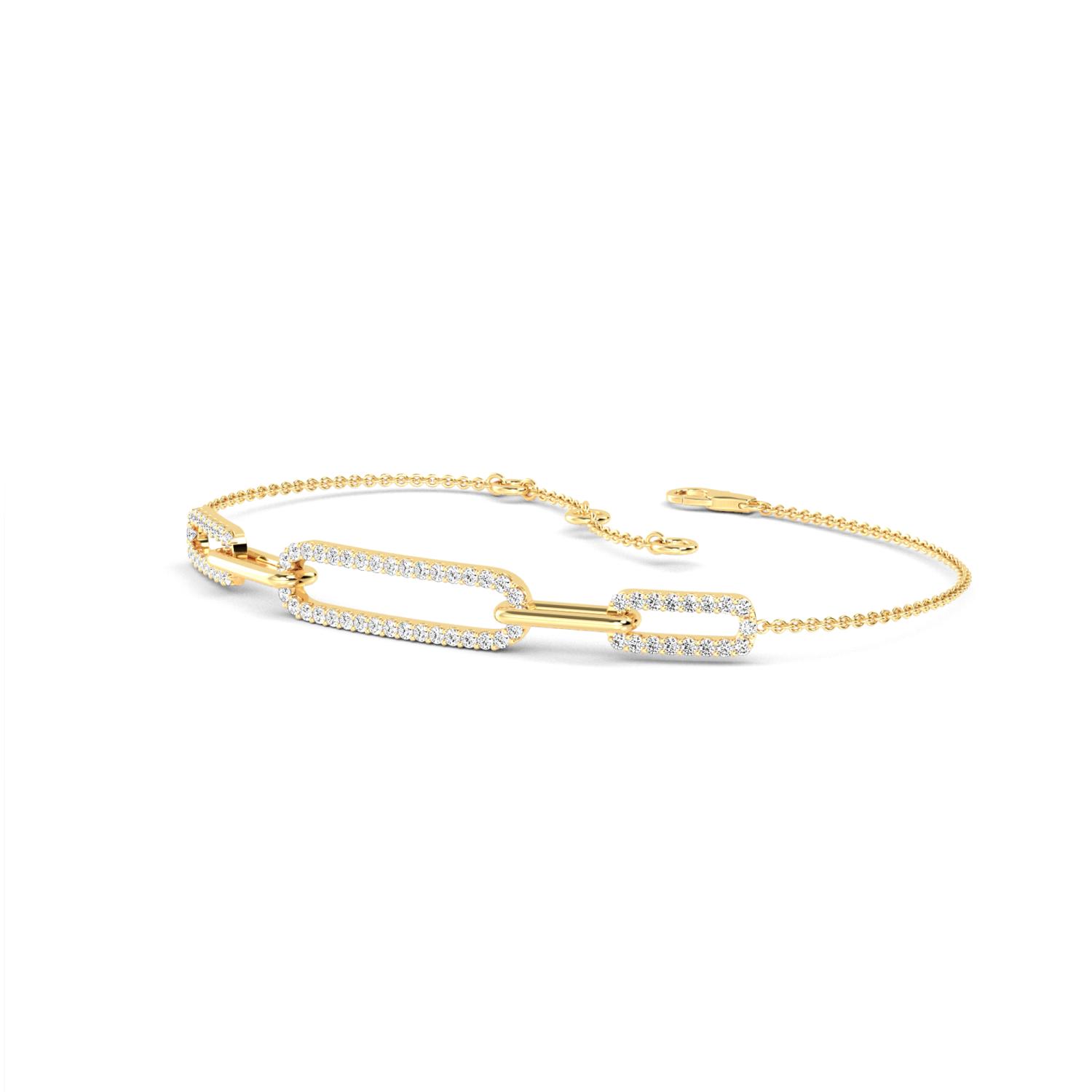 14K Yellow Gold Diamond Bracelet