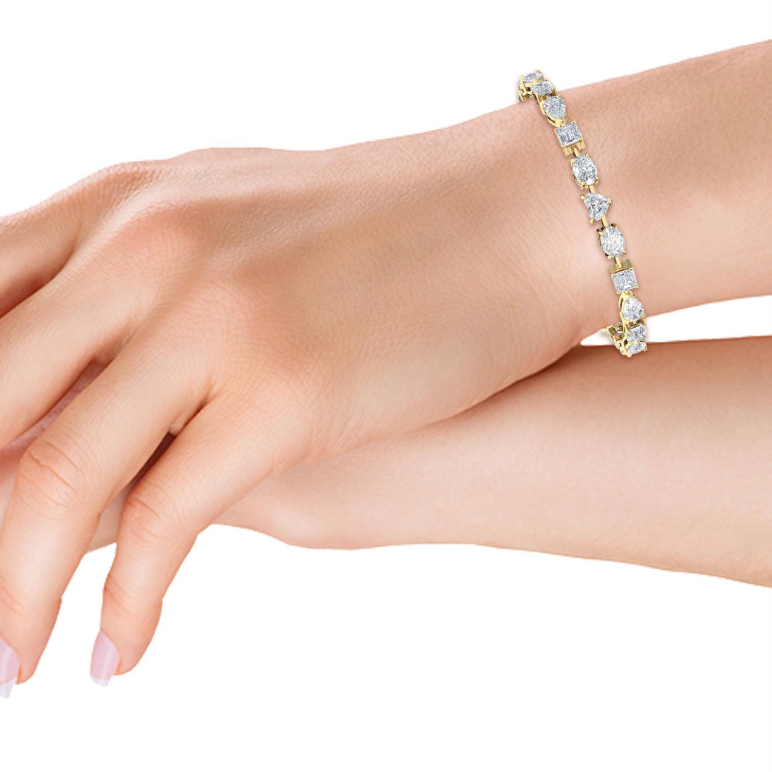 14K Yellow Gold Diamond Bracelet