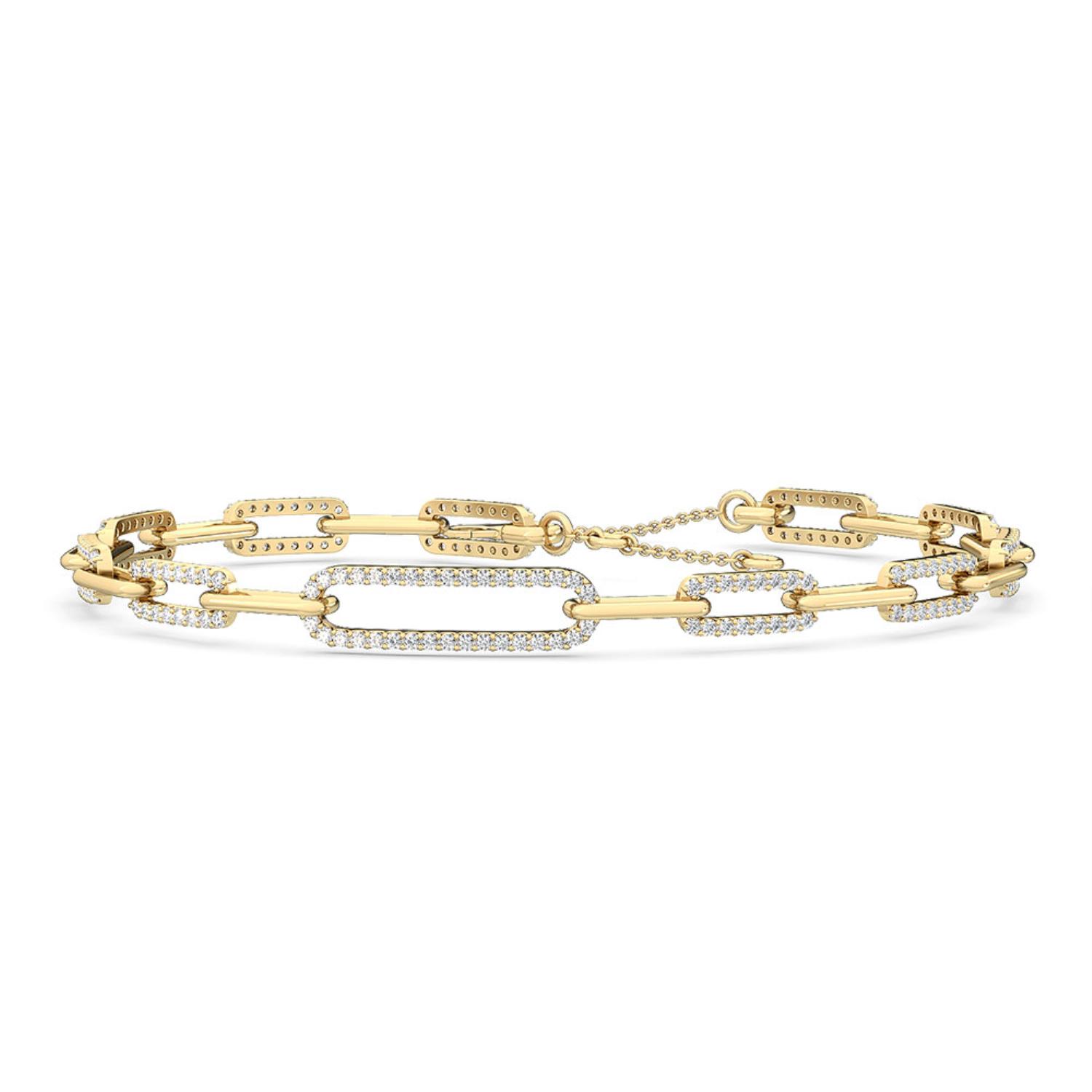 14K Yellow Gold Diamond Bracelet