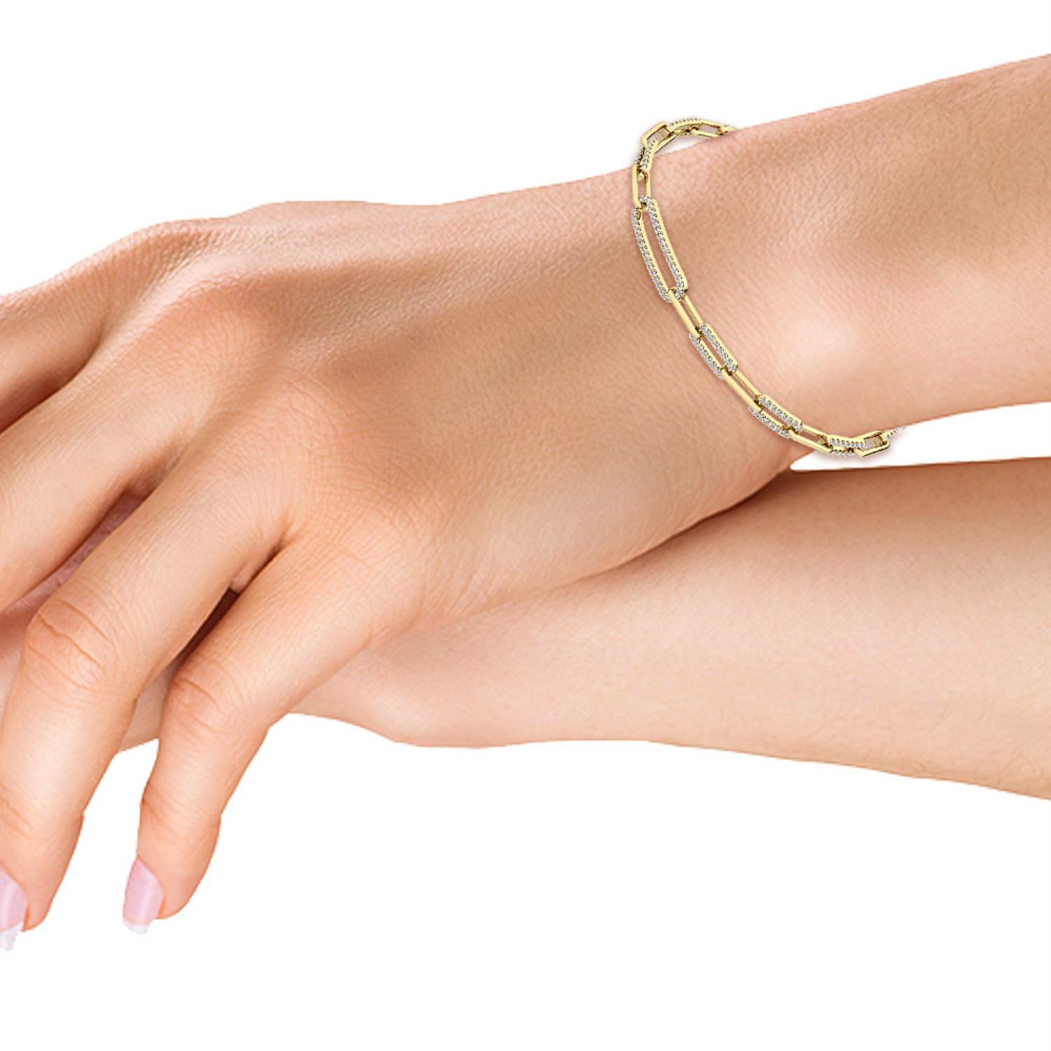 14K Yellow Gold Diamond Bracelet