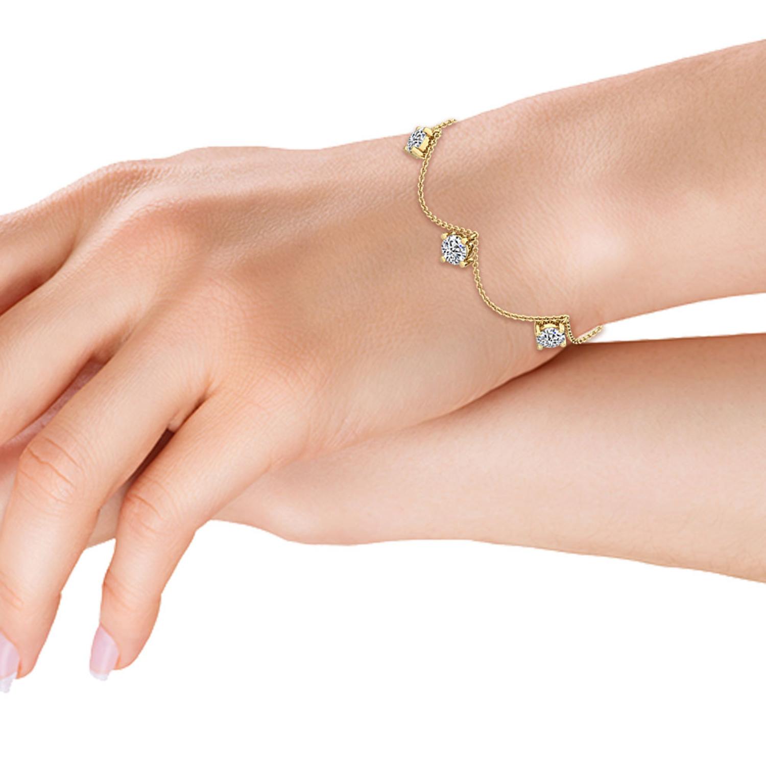 14K Yellow Gold Diamond Bracelet