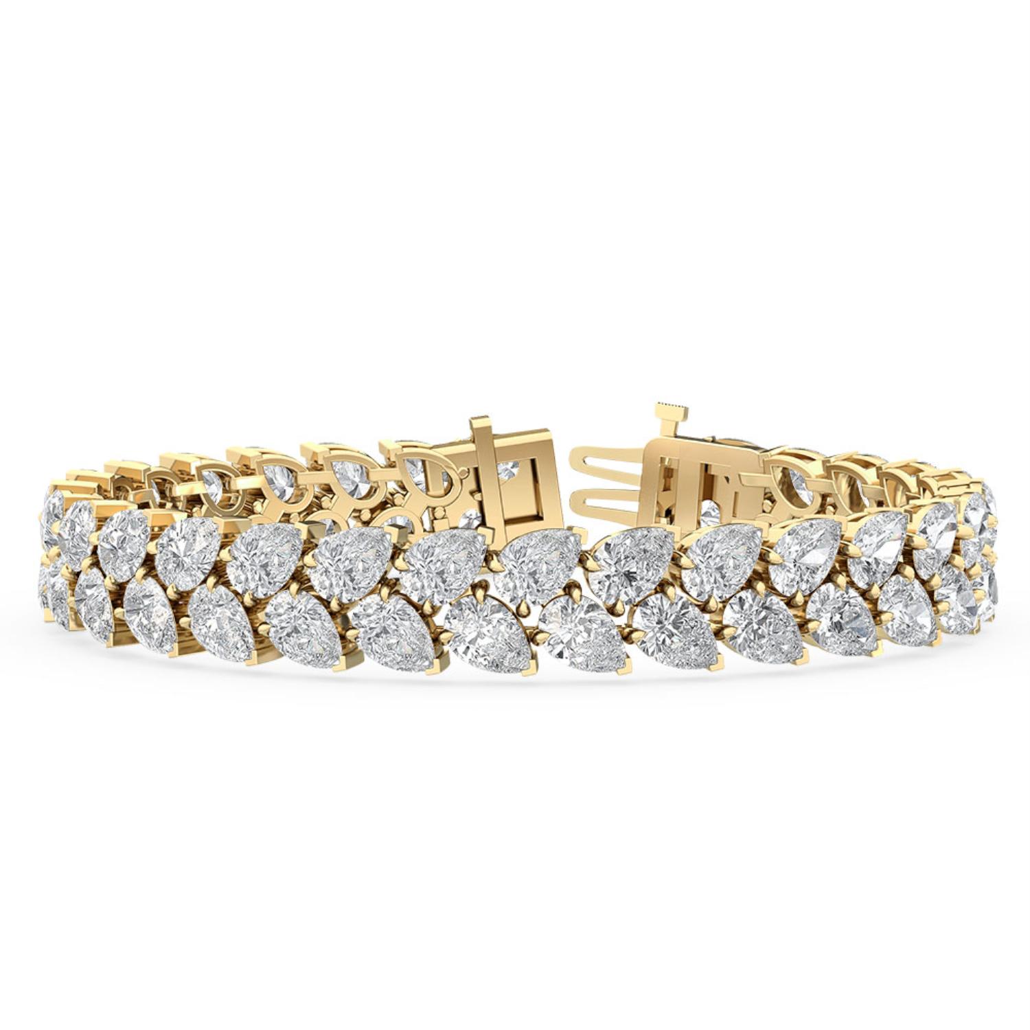 14K Yellow Gold Diamond Bracelet