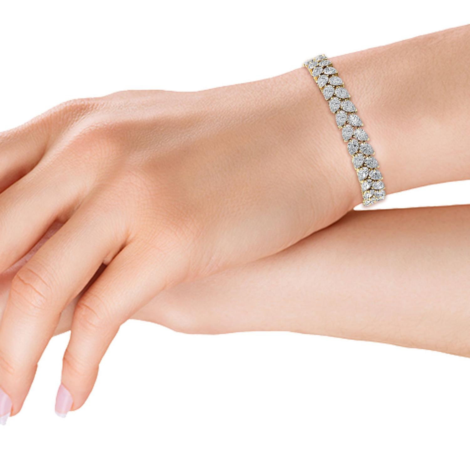 14K Yellow Gold Diamond Bracelet