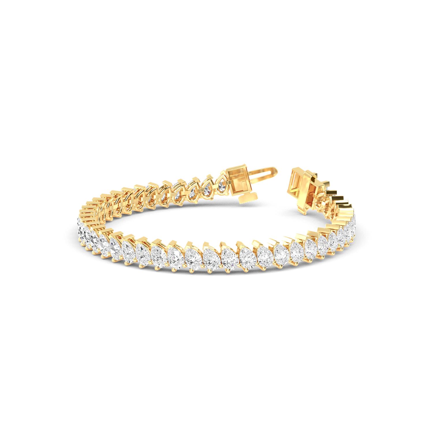 14K Yellow Gold Diamond Bracelet
