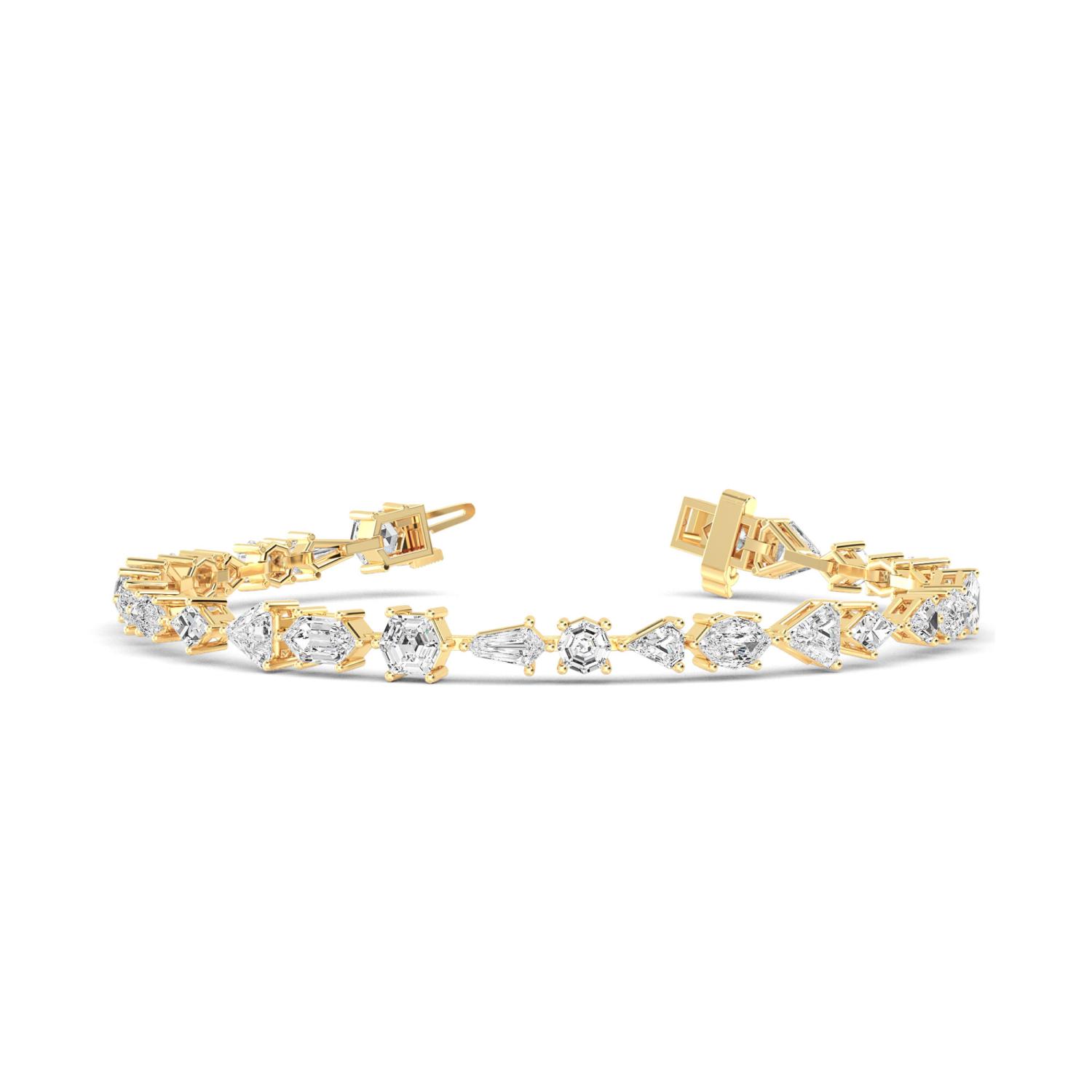 14K Yellow Gold Diamond Bracelet