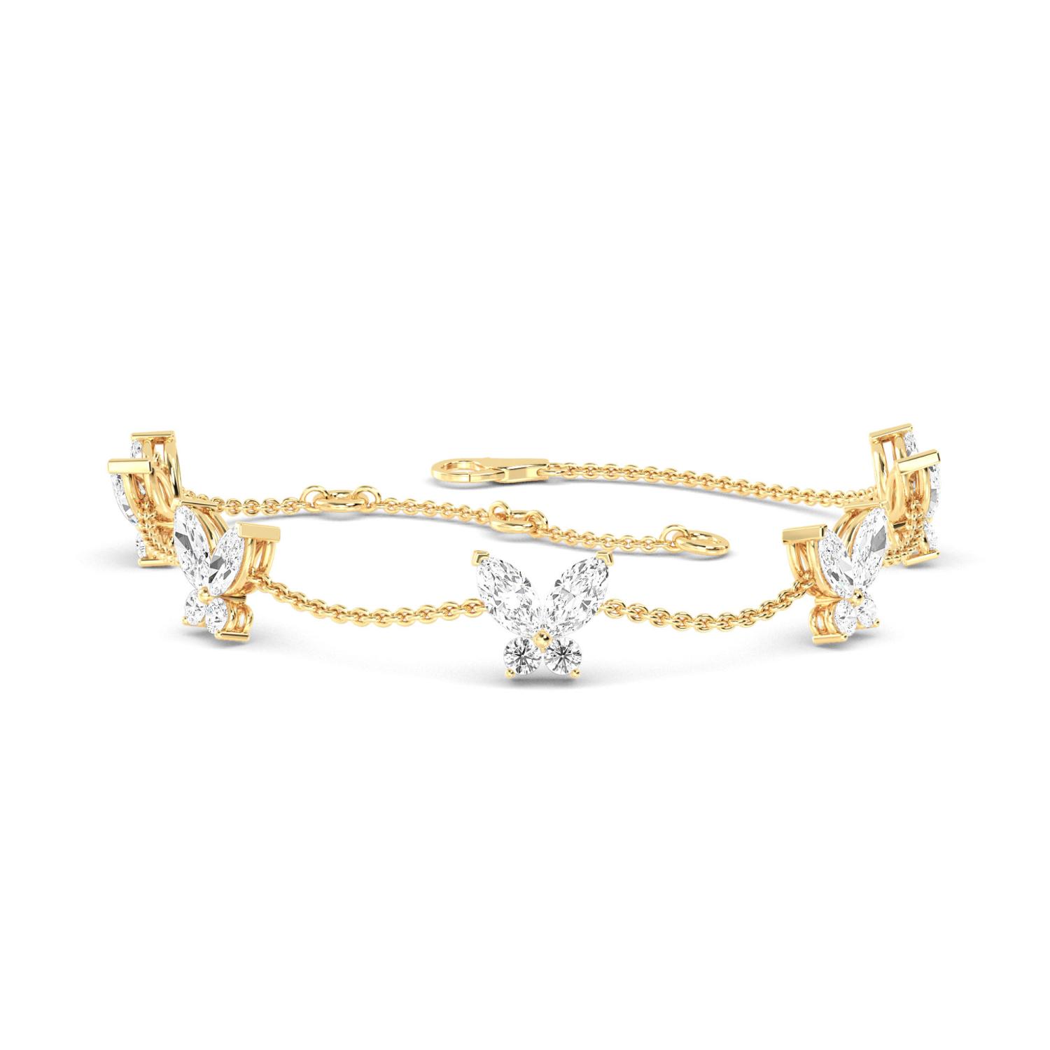 14K Yellow Gold Diamond Bracelet