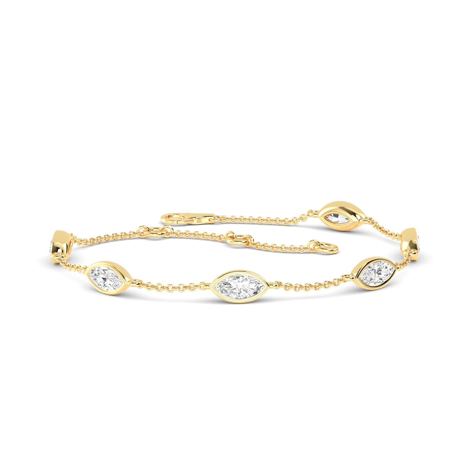 14K Yellow Gold Diamond Bracelet