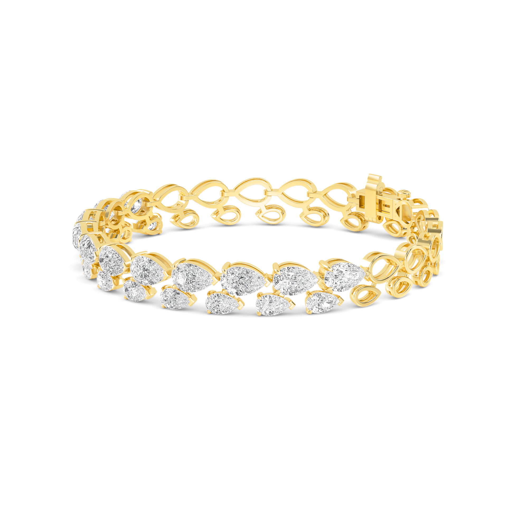 14K Yellow Gold Diamond Bracelet