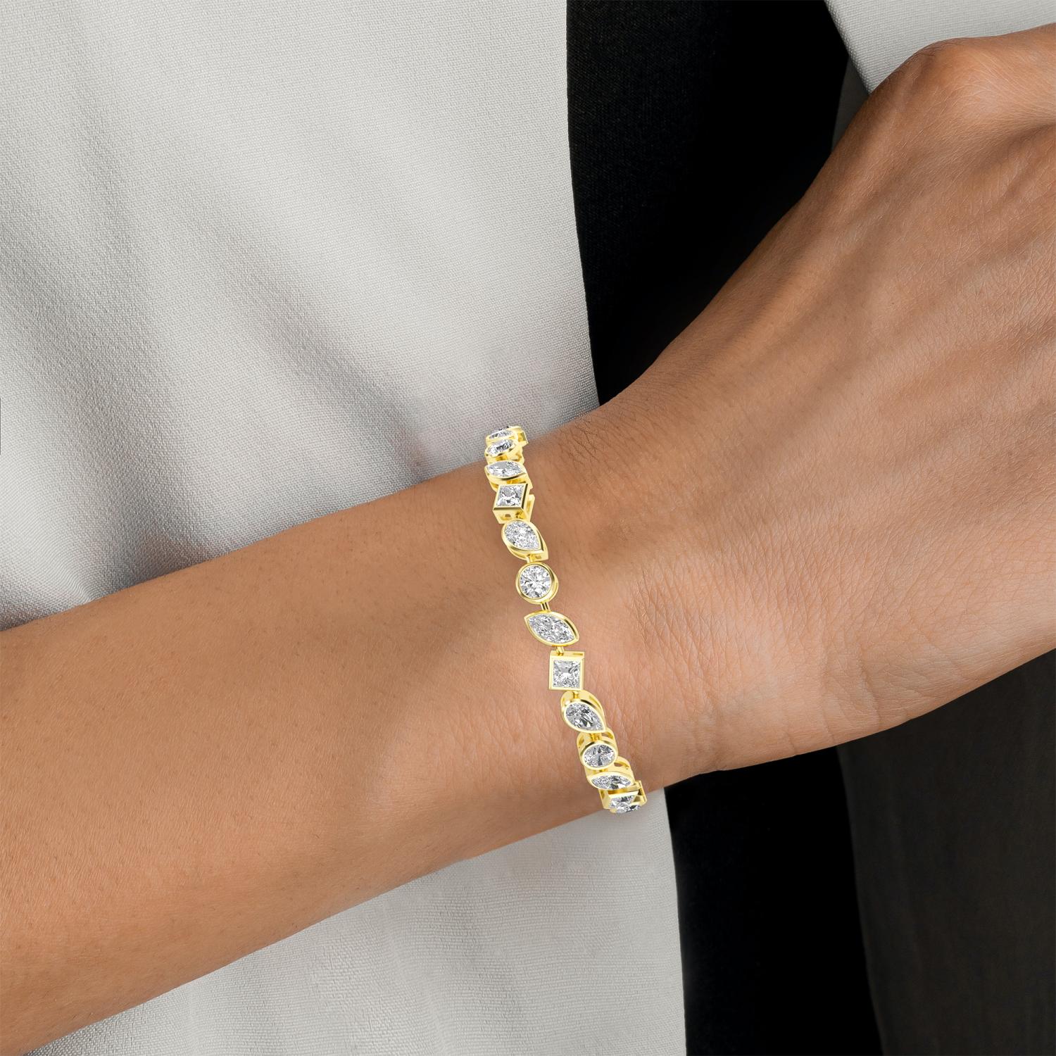 14K Yellow Gold Diamond Bracelet