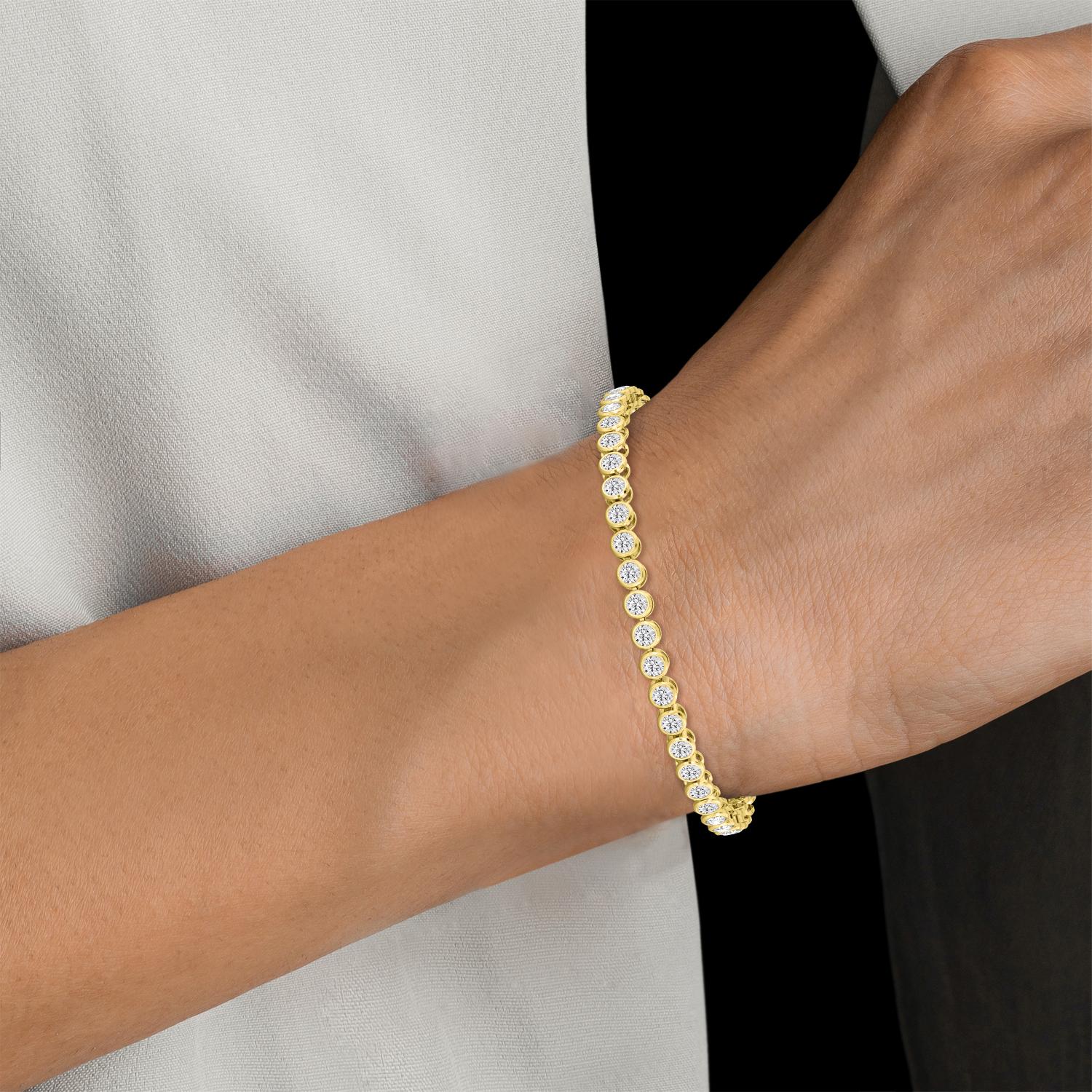 14K Yellow Gold Diamond Bracelet