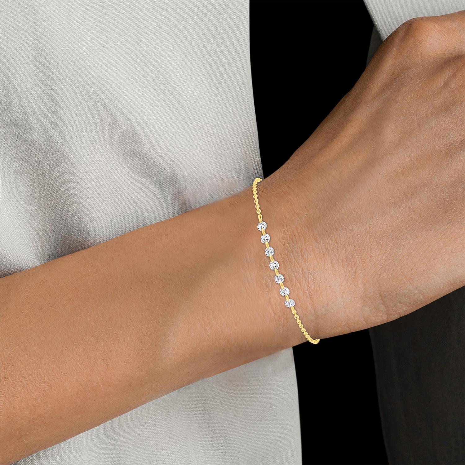 14K Yellow Gold Diamond Bracelet