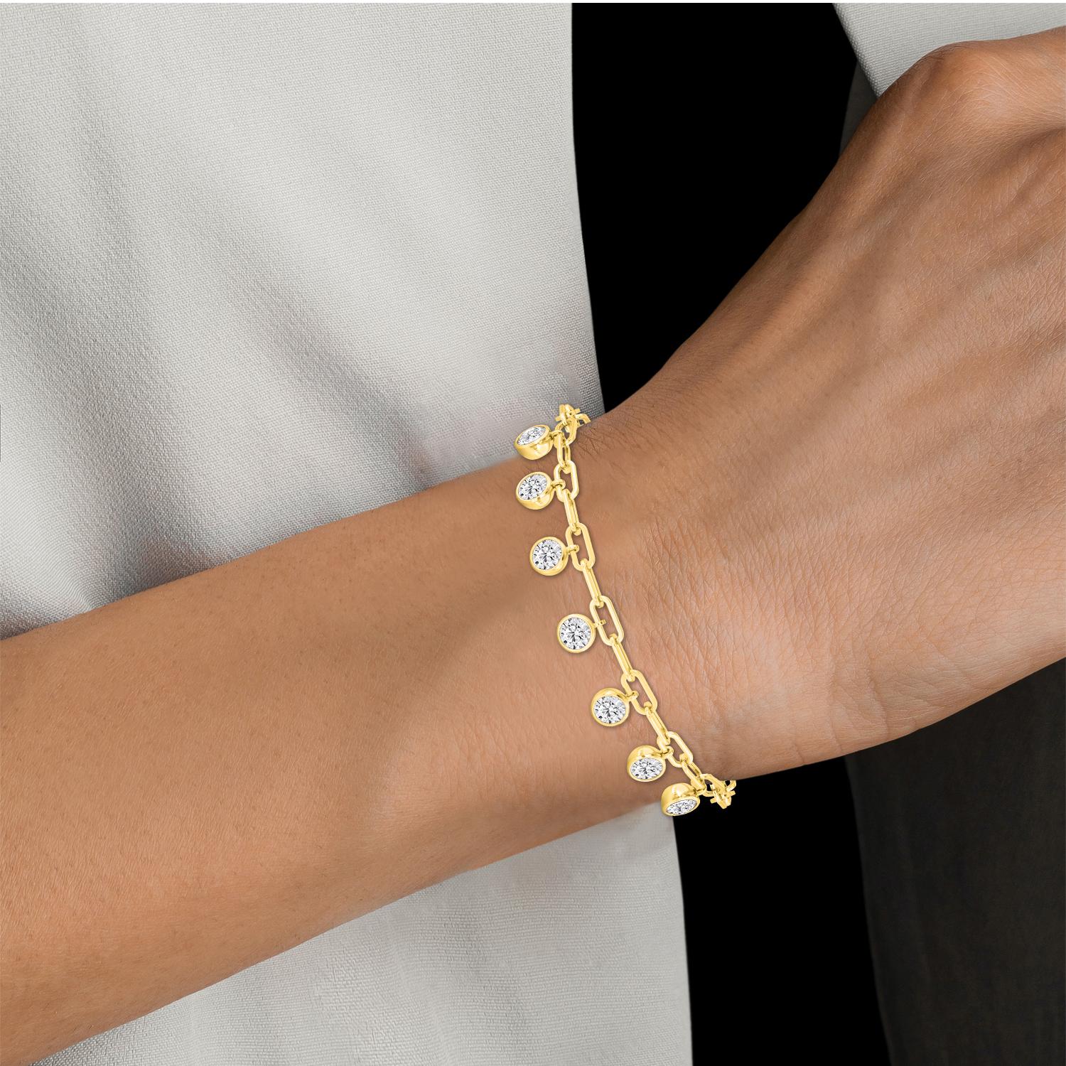 14K Yellow Gold Diamond Bracelet