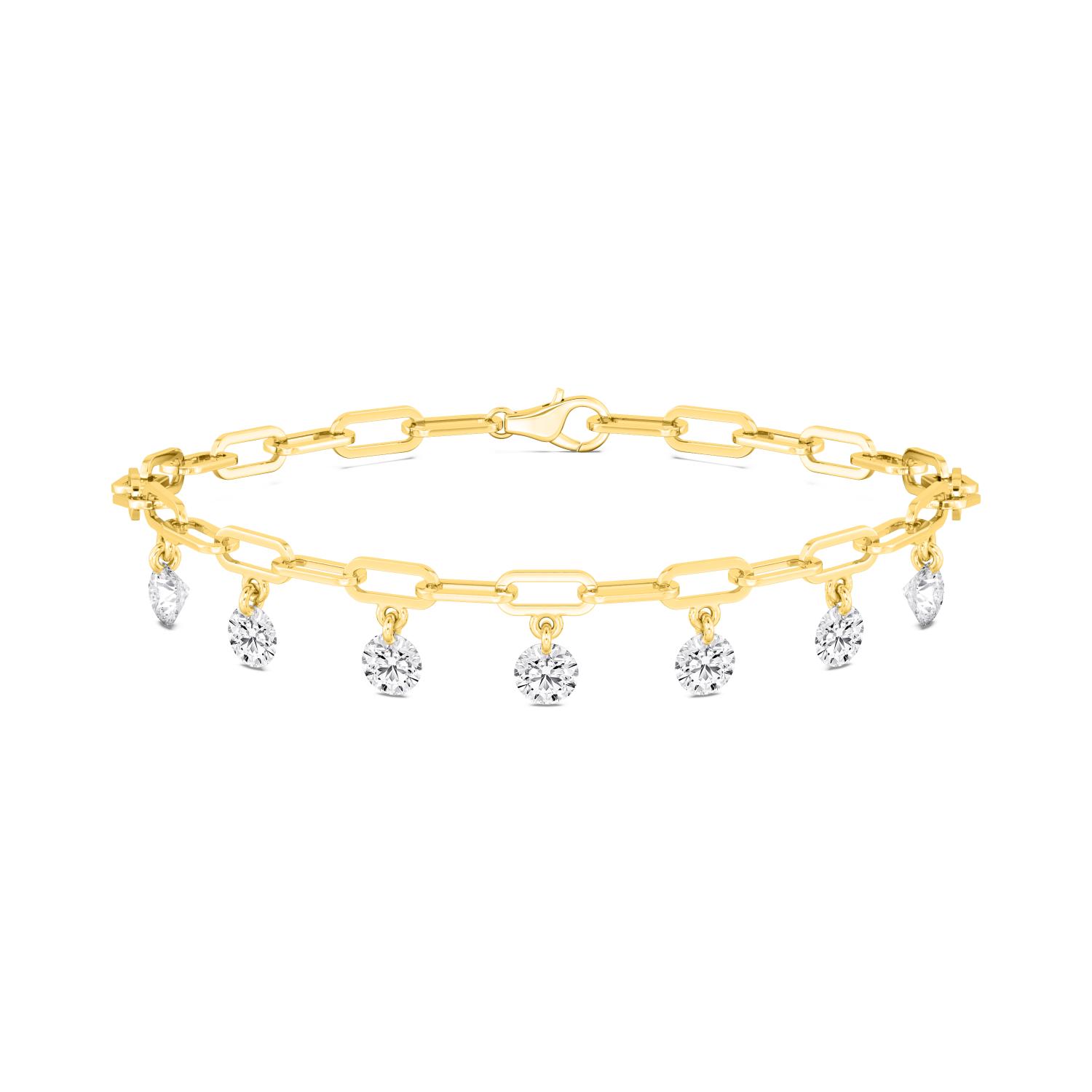 14K Yellow Gold Diamond Bracelet