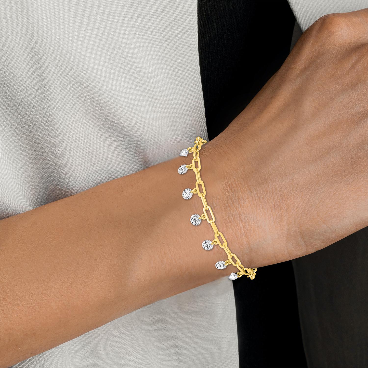 14K Yellow Gold Diamond Bracelet