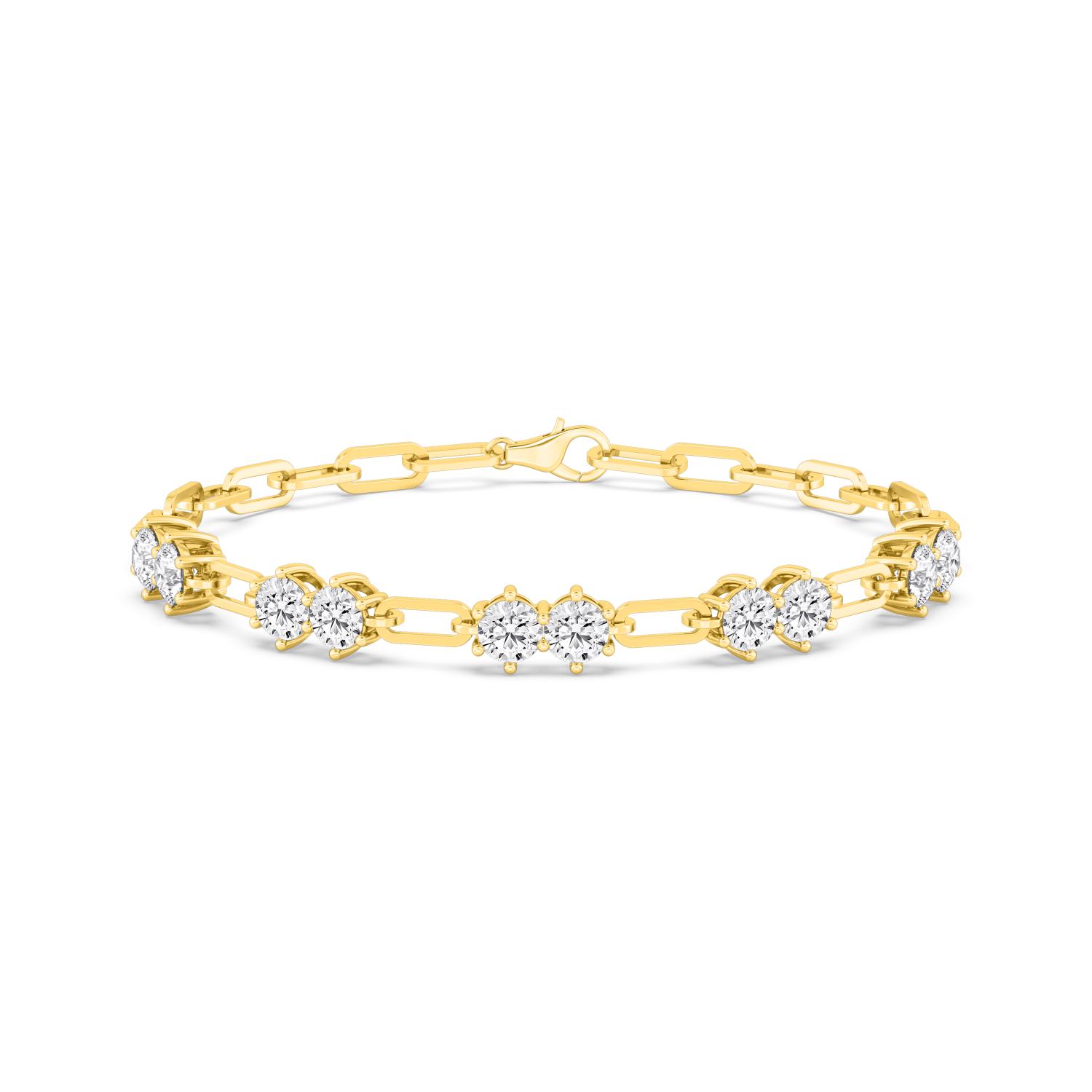 14K Yellow Gold Diamond Bracelet