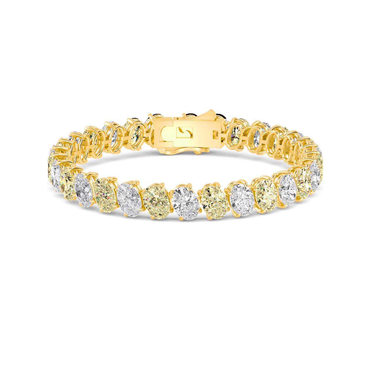 14K Yellow Gold Diamond Bracelet