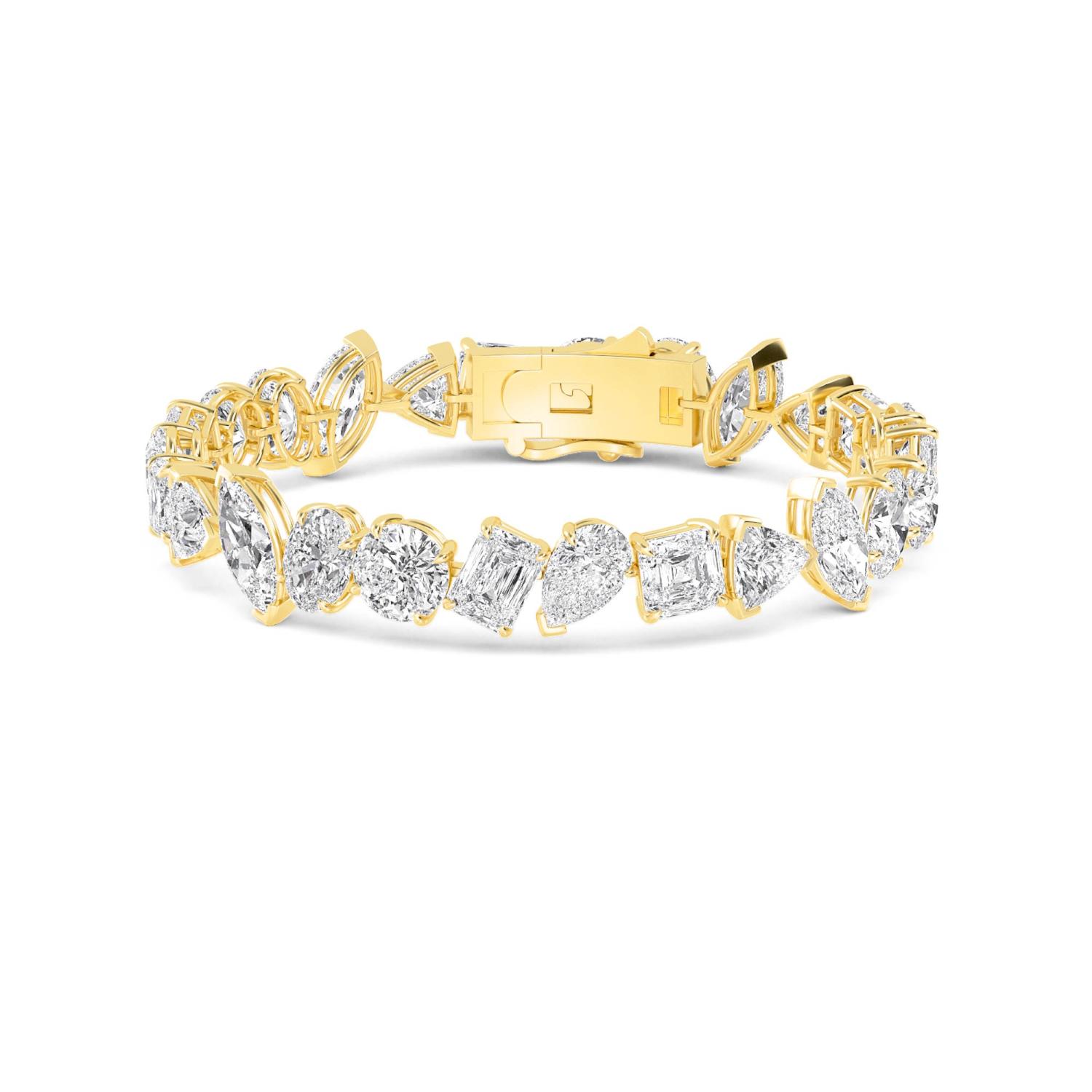 14K Yellow Gold Diamond Bracelet