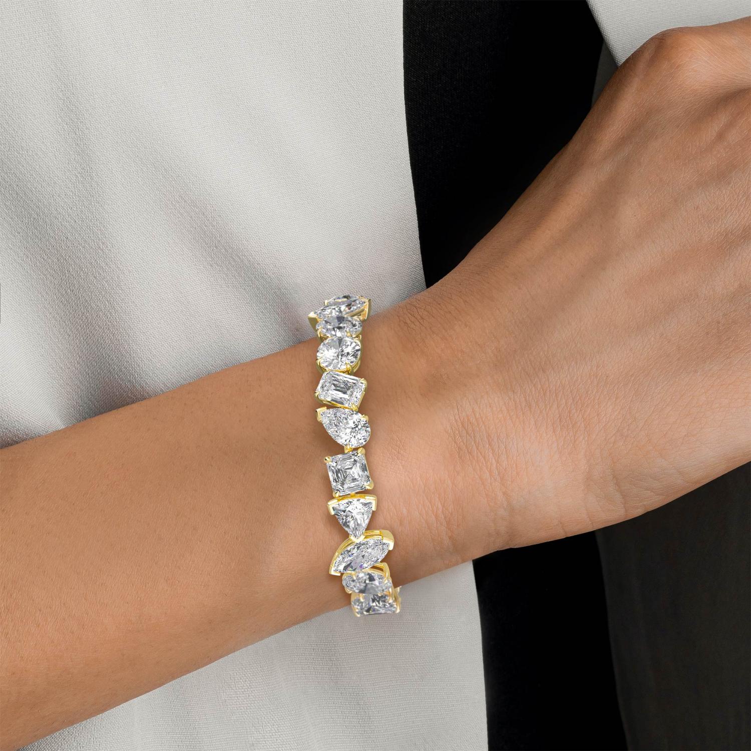 14K Yellow Gold Diamond Bracelet