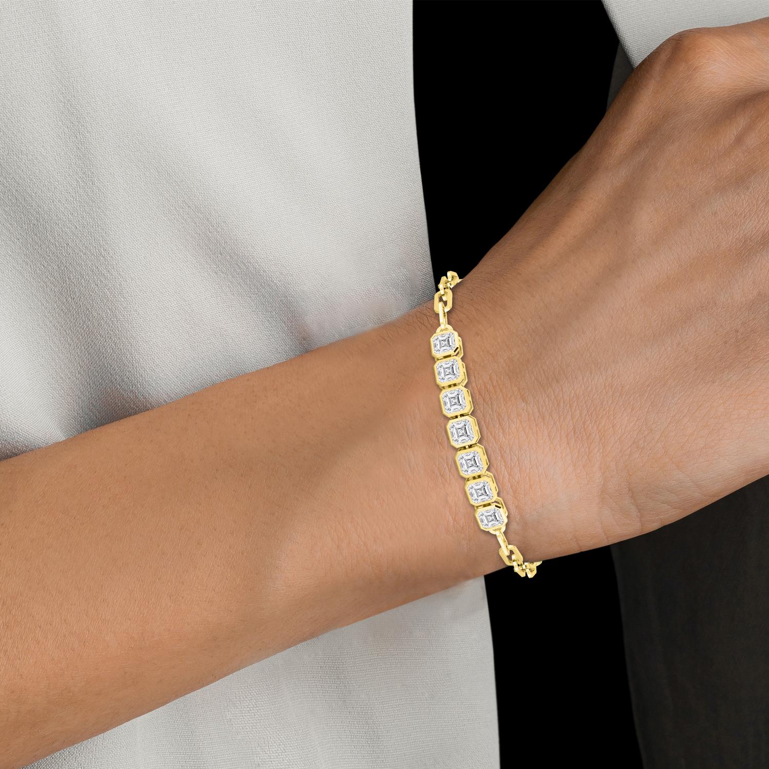 14K Yellow Gold Diamond Bracelet