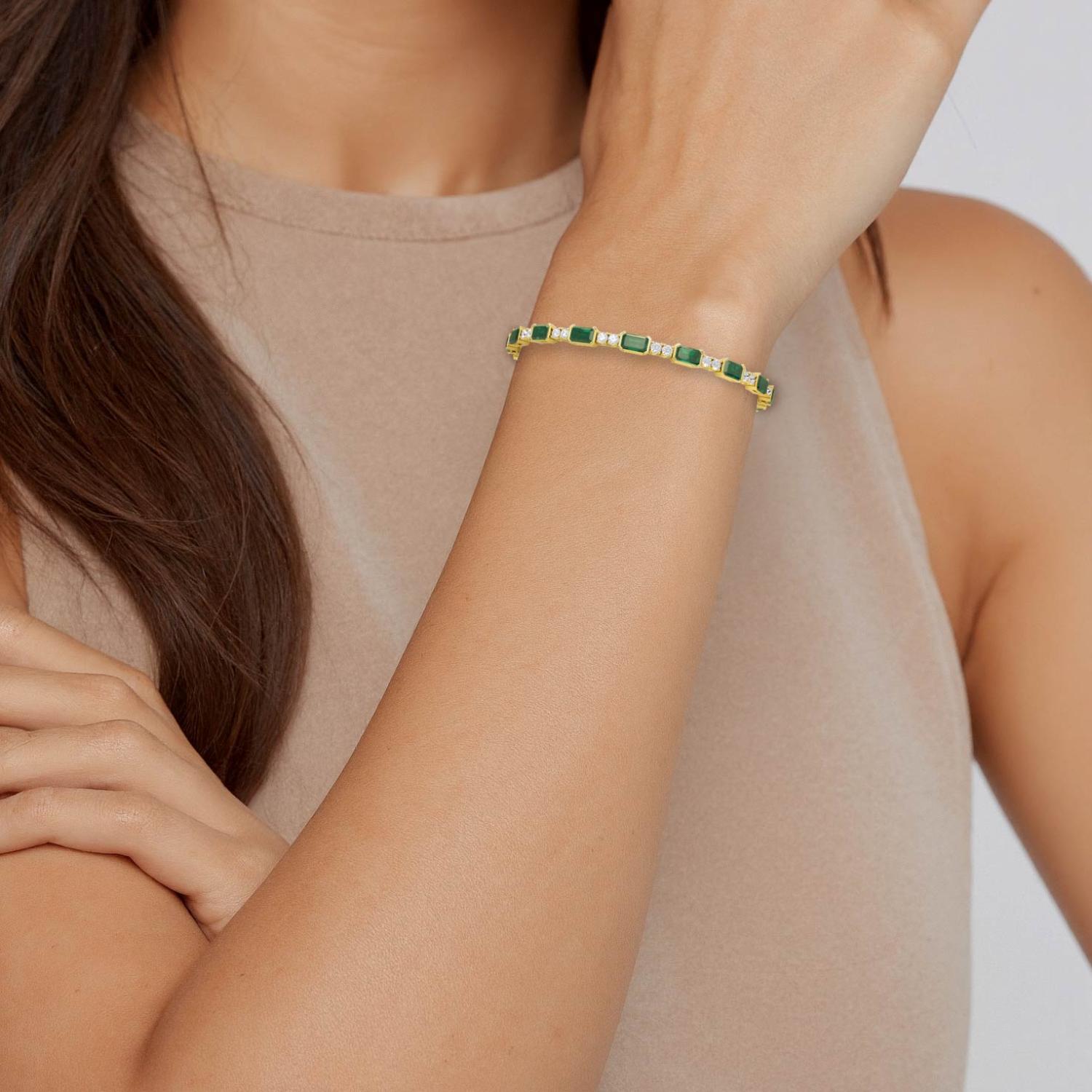 14K Yellow Gold Diamond Bracelet