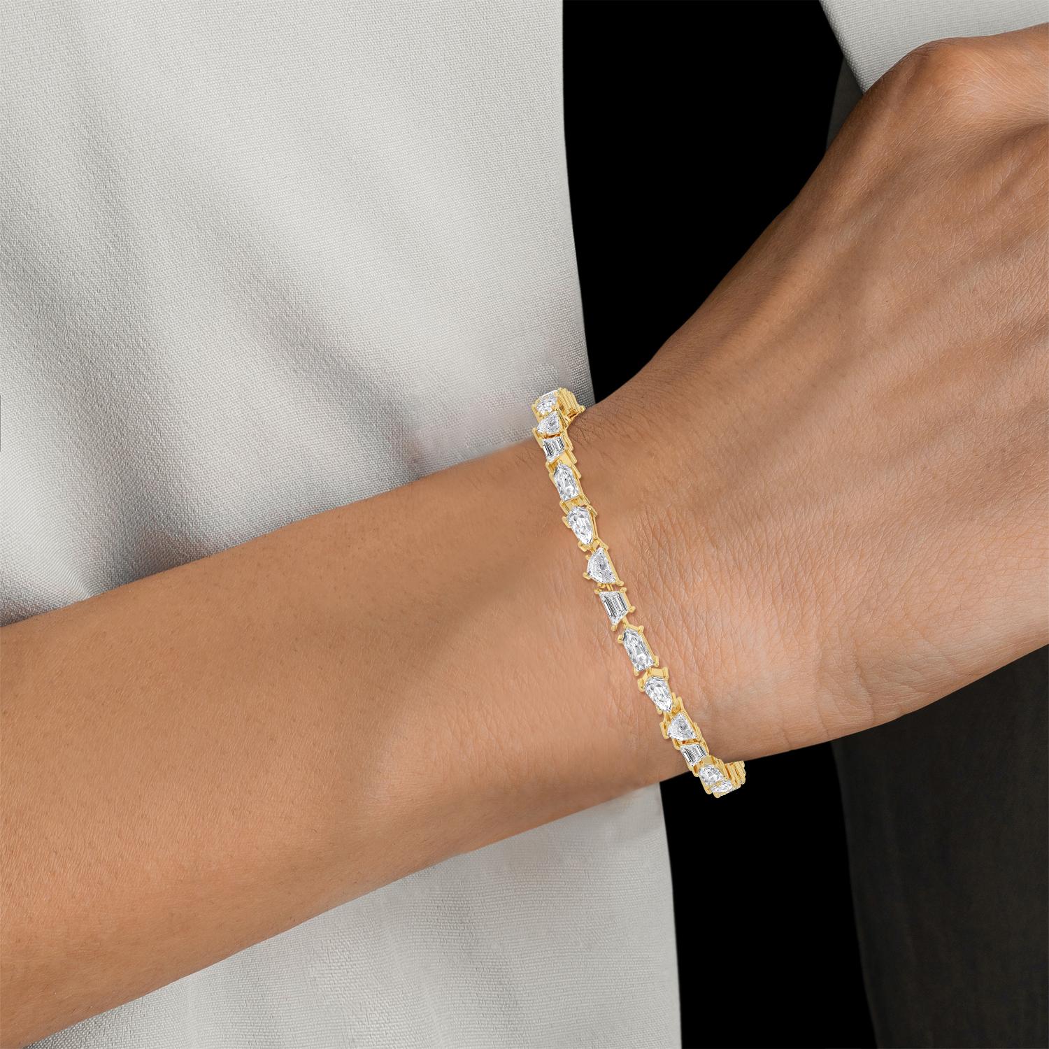 14K Yellow Gold Diamond Bracelet