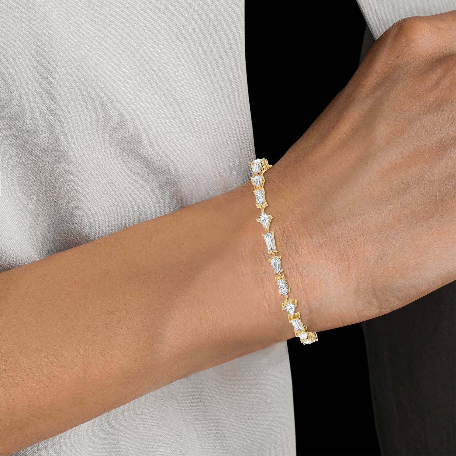 14K Yellow Gold Diamond Bracelet
