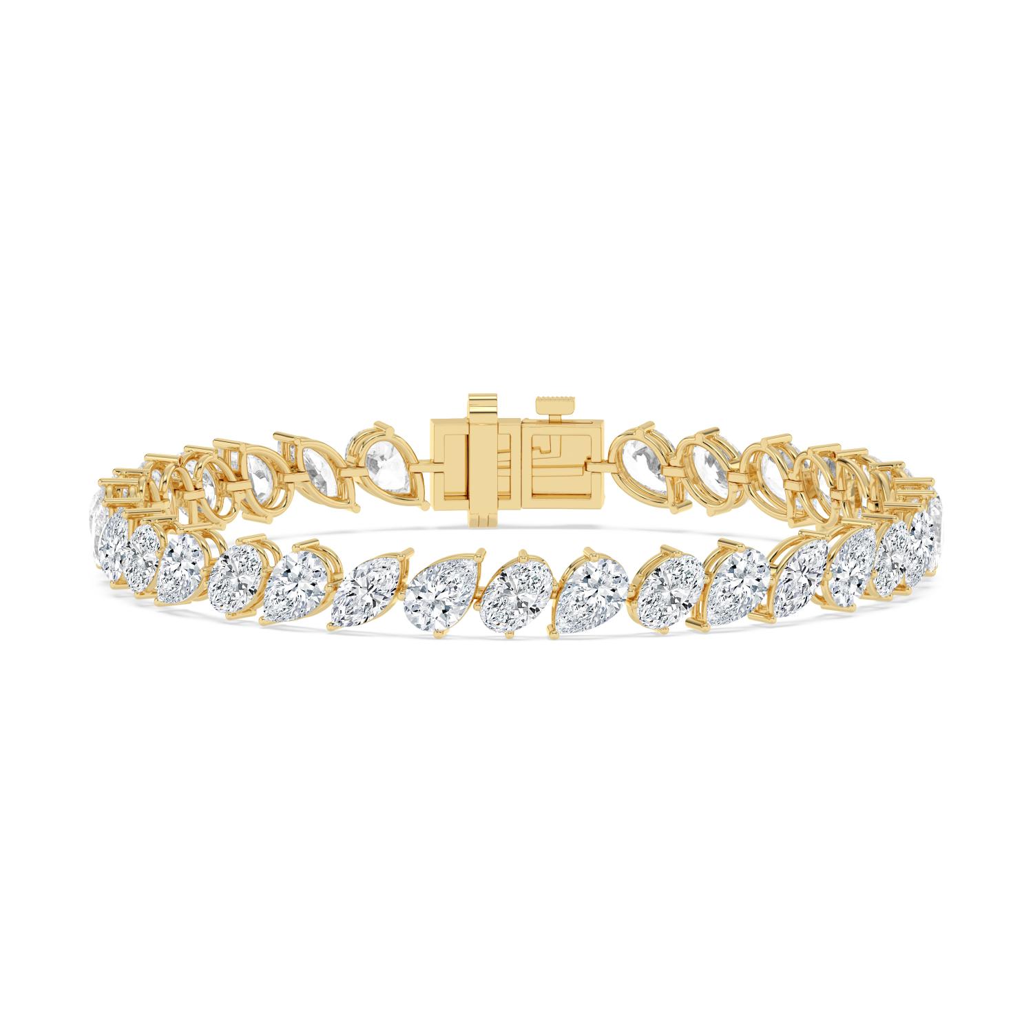 14K Yellow Gold Diamond Bracelet