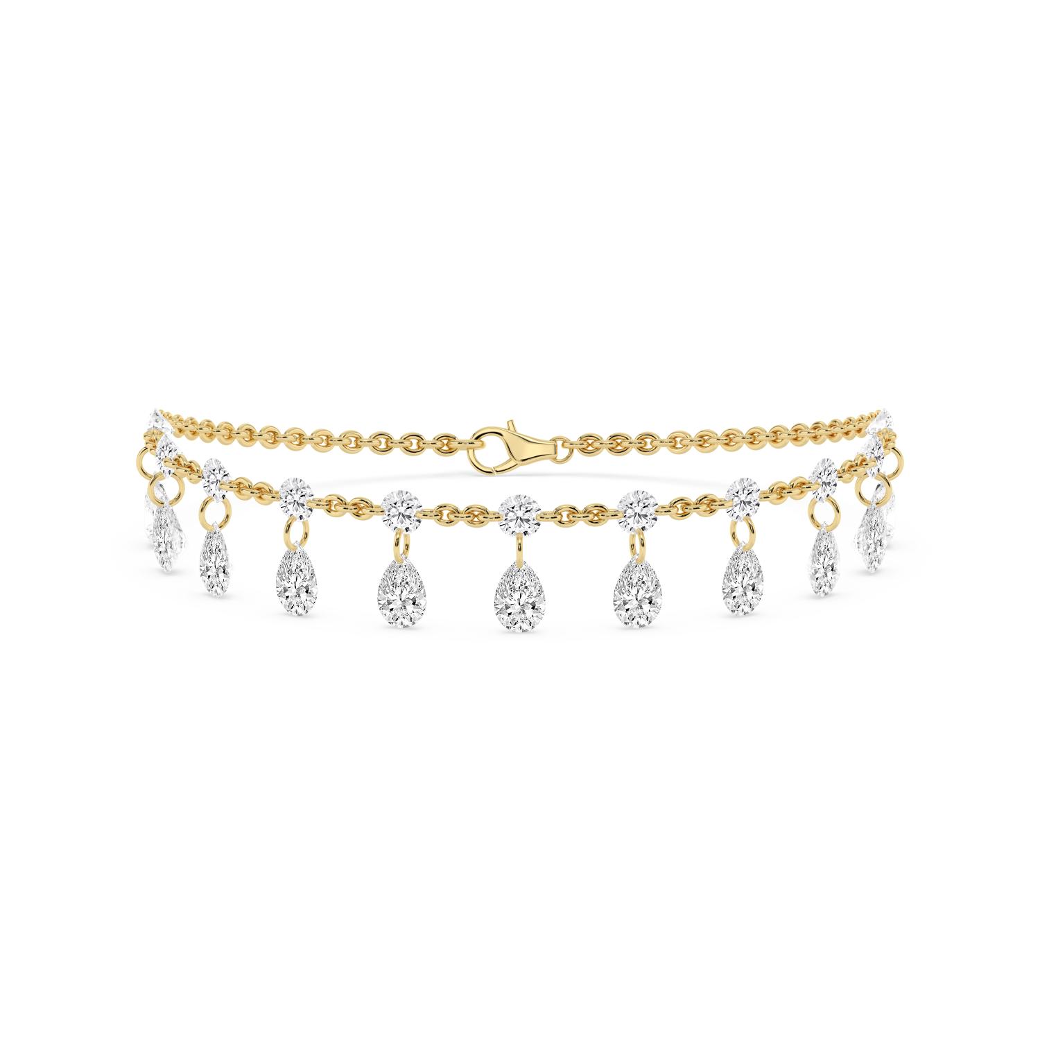14K Yellow Gold Diamond Bracelet