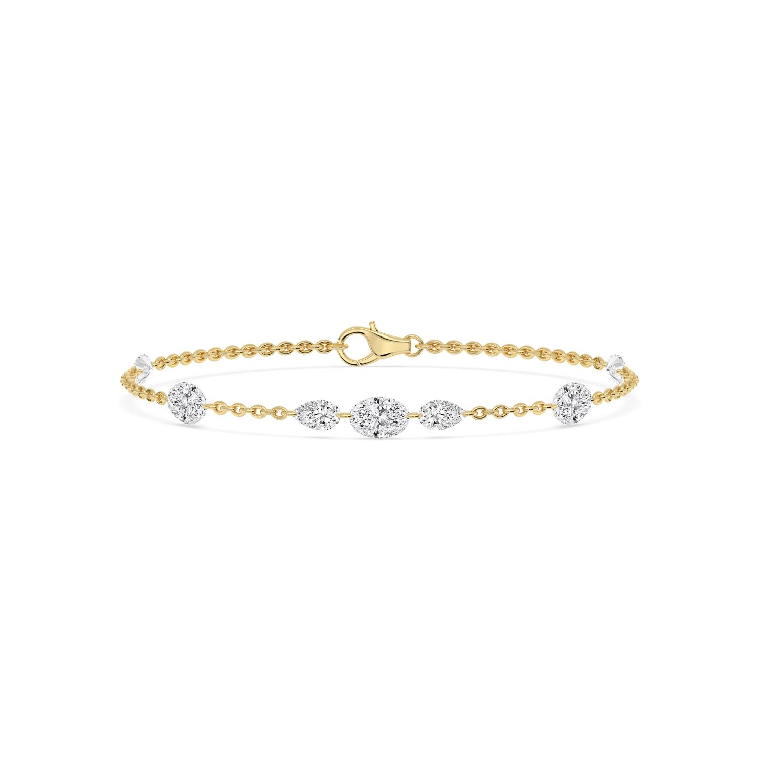 14K Yellow Gold Diamond Bracelet