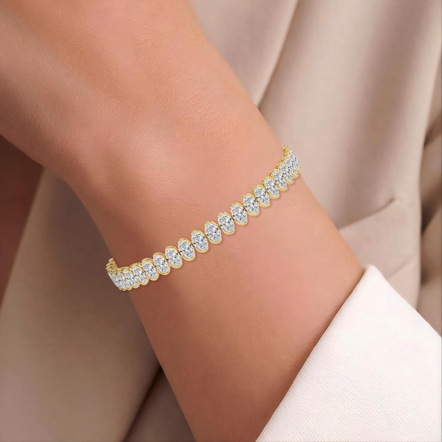 14K Yellow Gold Diamond Bracelet