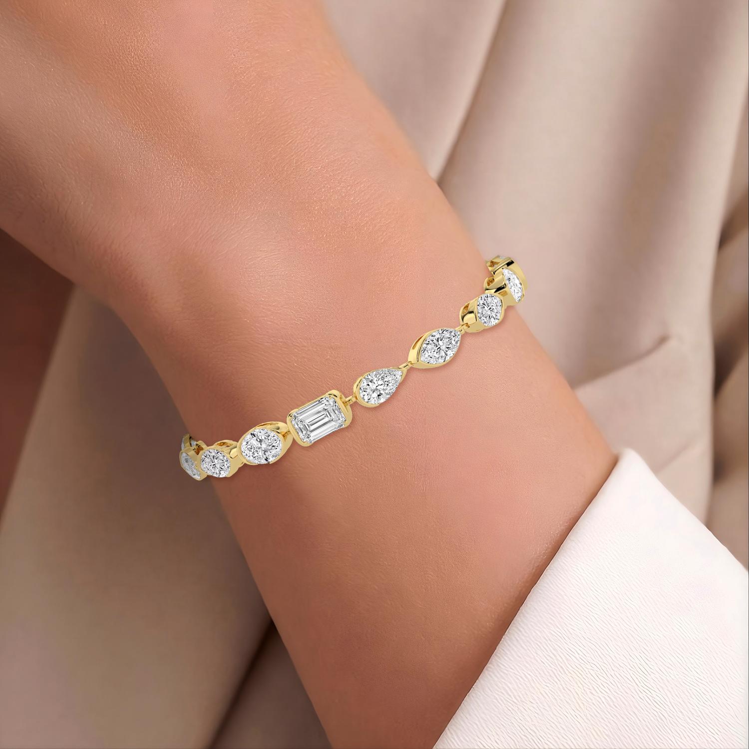 14K Yellow Gold Diamond Bracelet