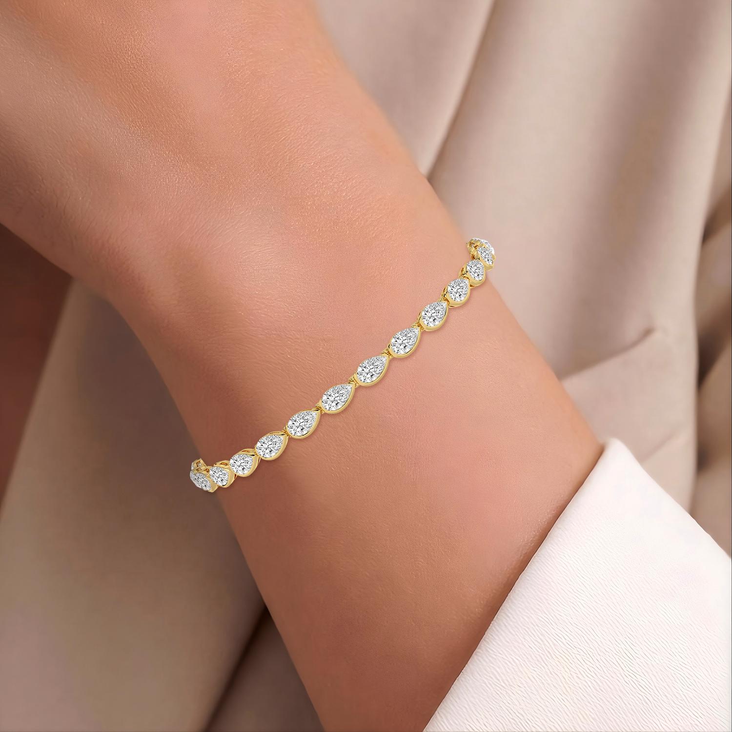 14K Yellow Gold Diamond Bracelet