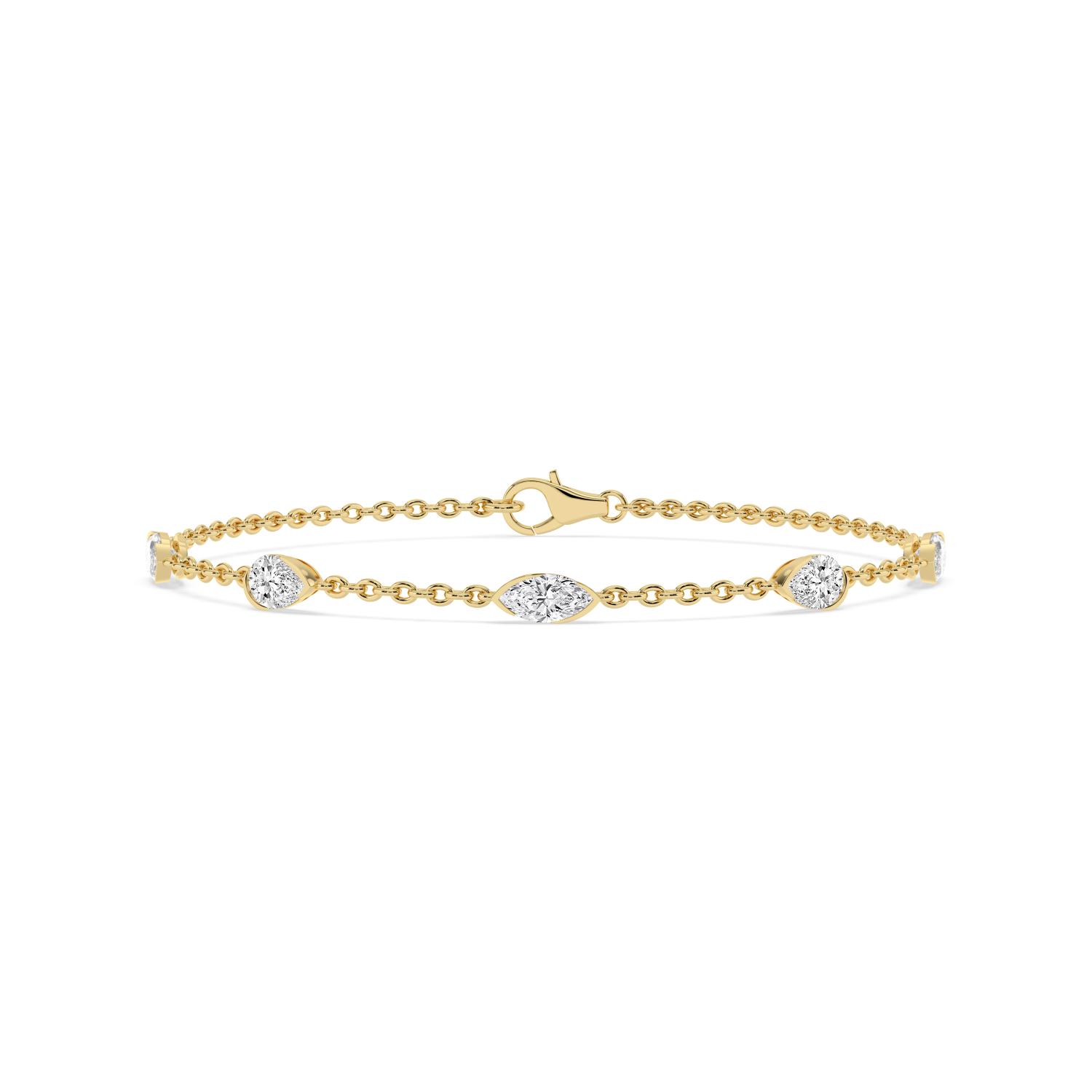 14K Yellow Gold Diamond Bracelet