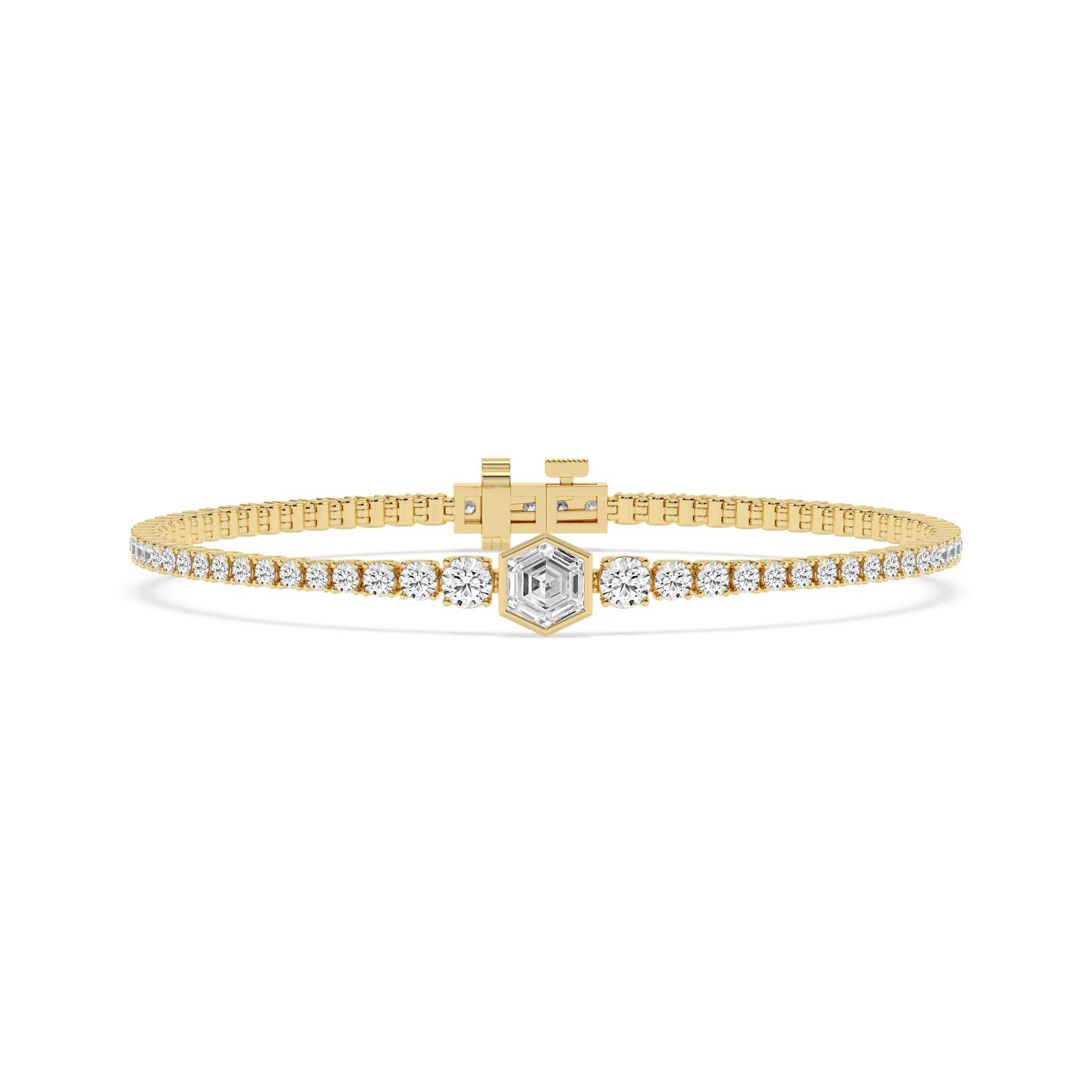 14K Yellow Gold Diamond Bracelet