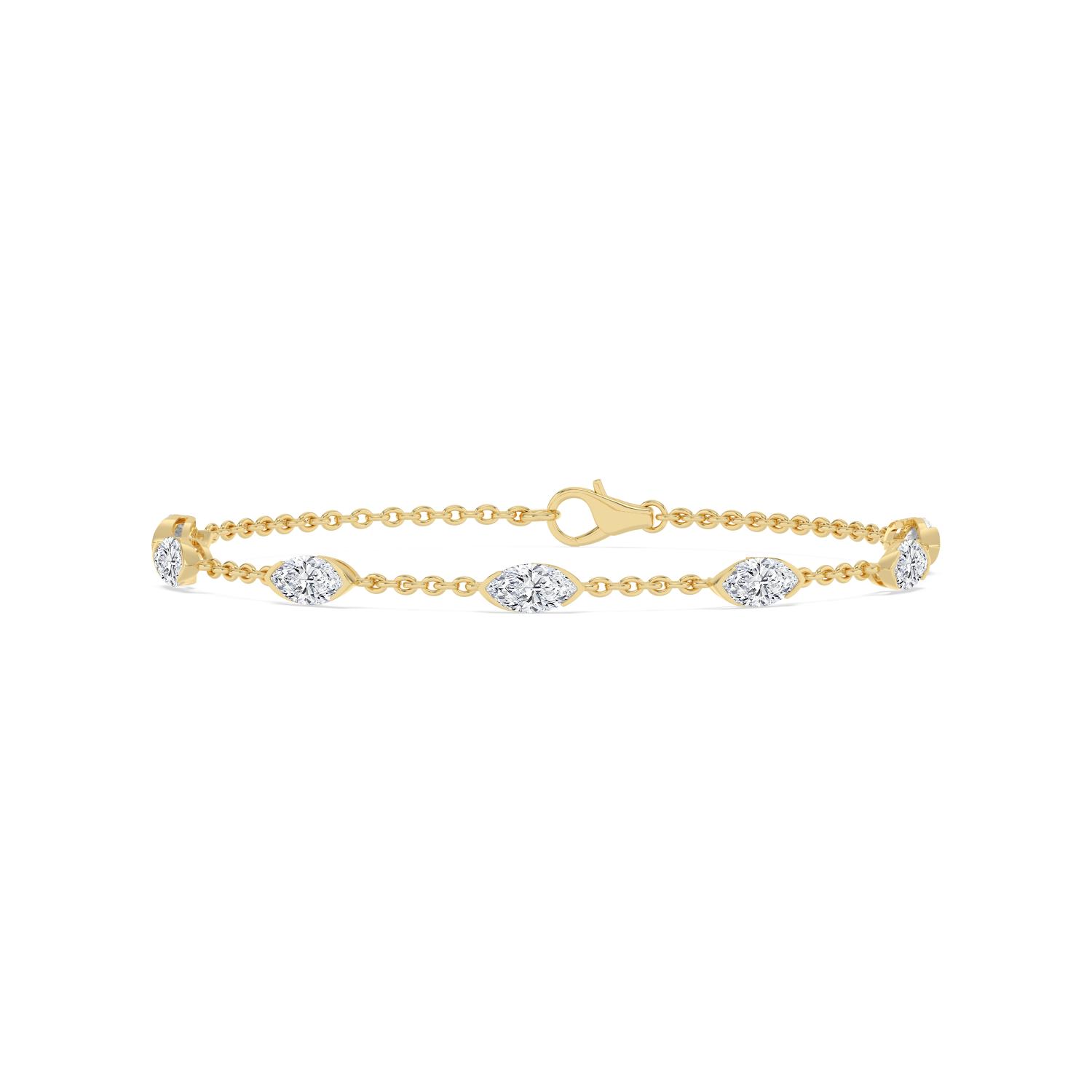14K Yellow Gold Diamond Bracelet