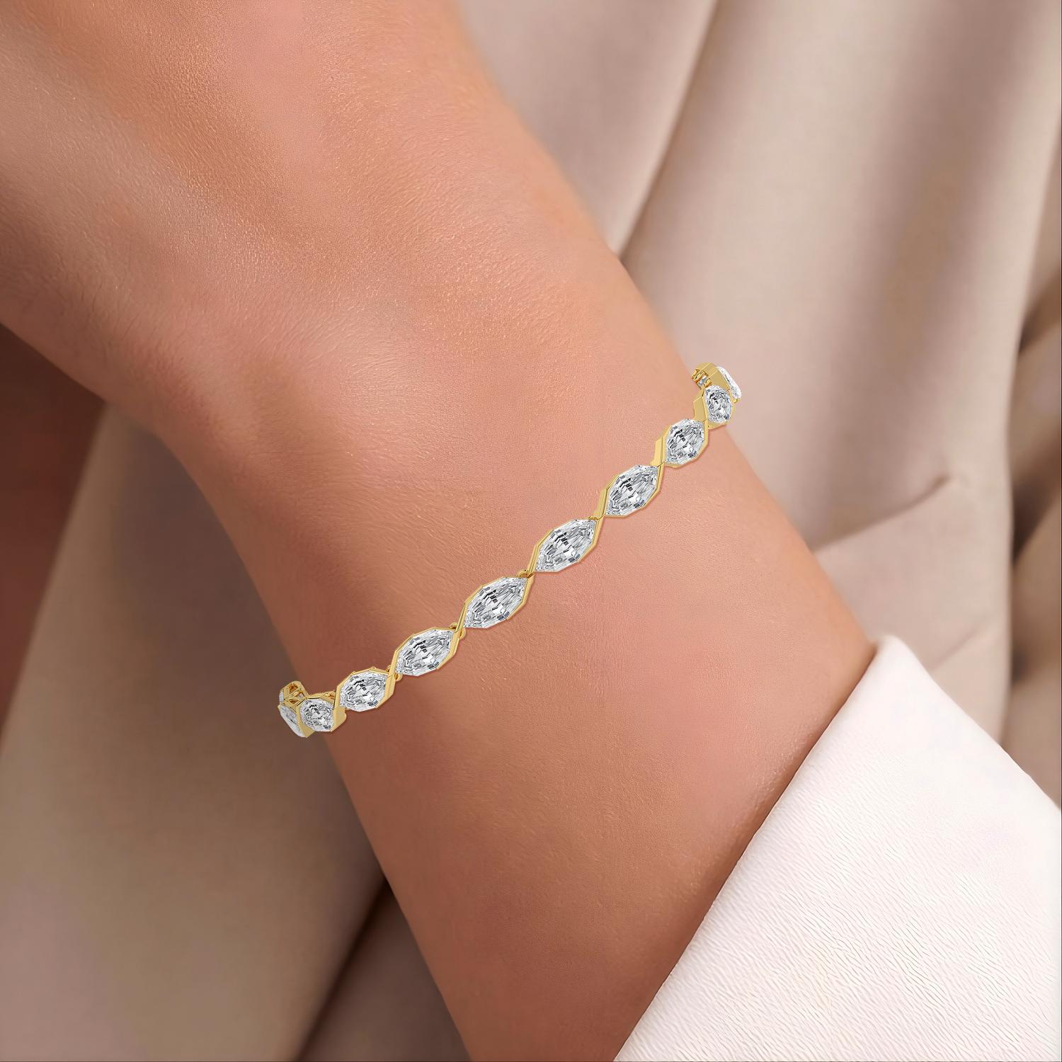 14K Yellow Gold Diamond Bracelet