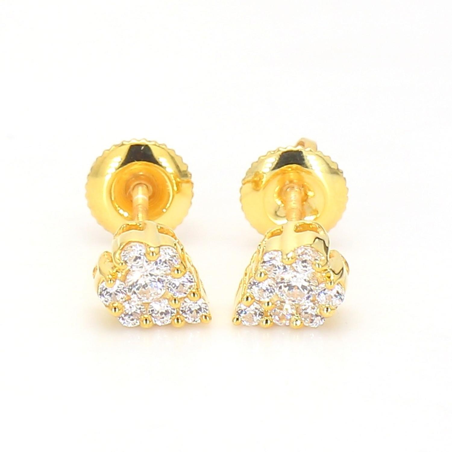 14K Yellow Gold Diamond Earrings