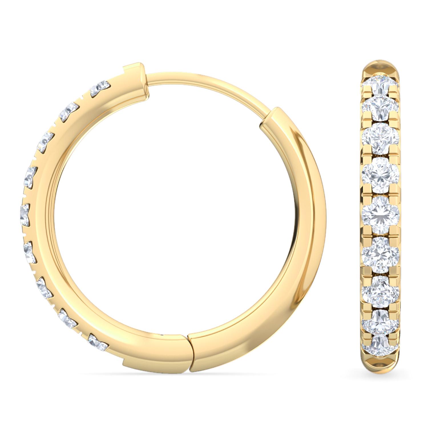 14K Yellow Gold Diamond Earrings