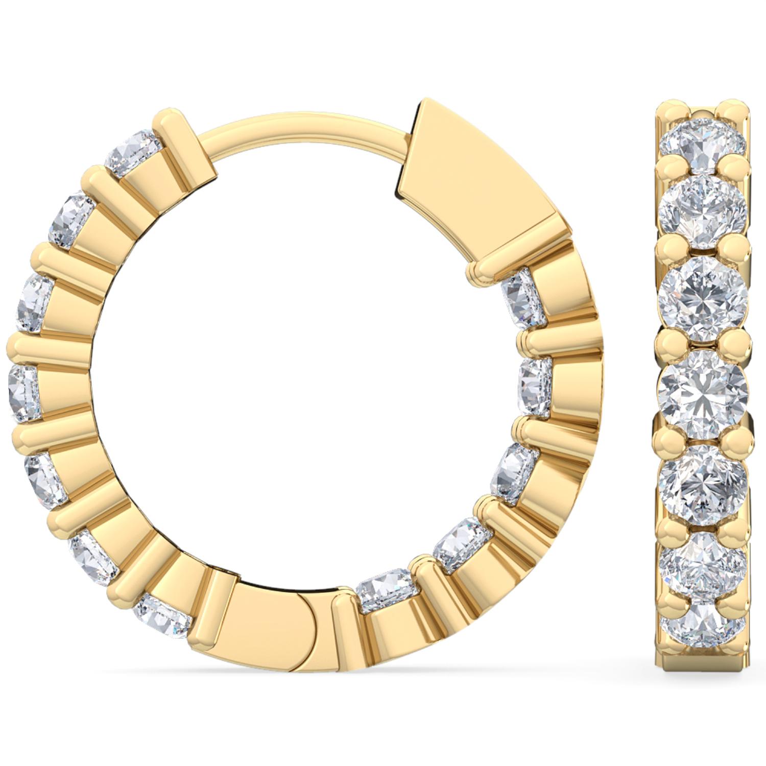 14K Yellow Gold Diamond Earrings