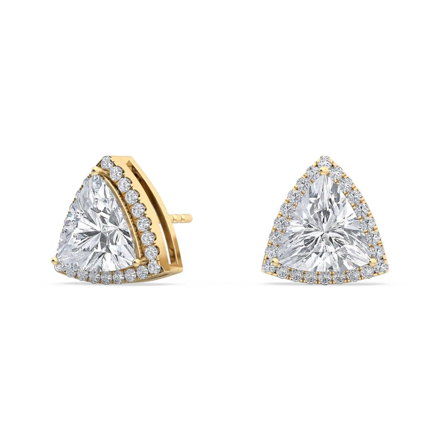 14K Yellow Gold Diamond Earrings